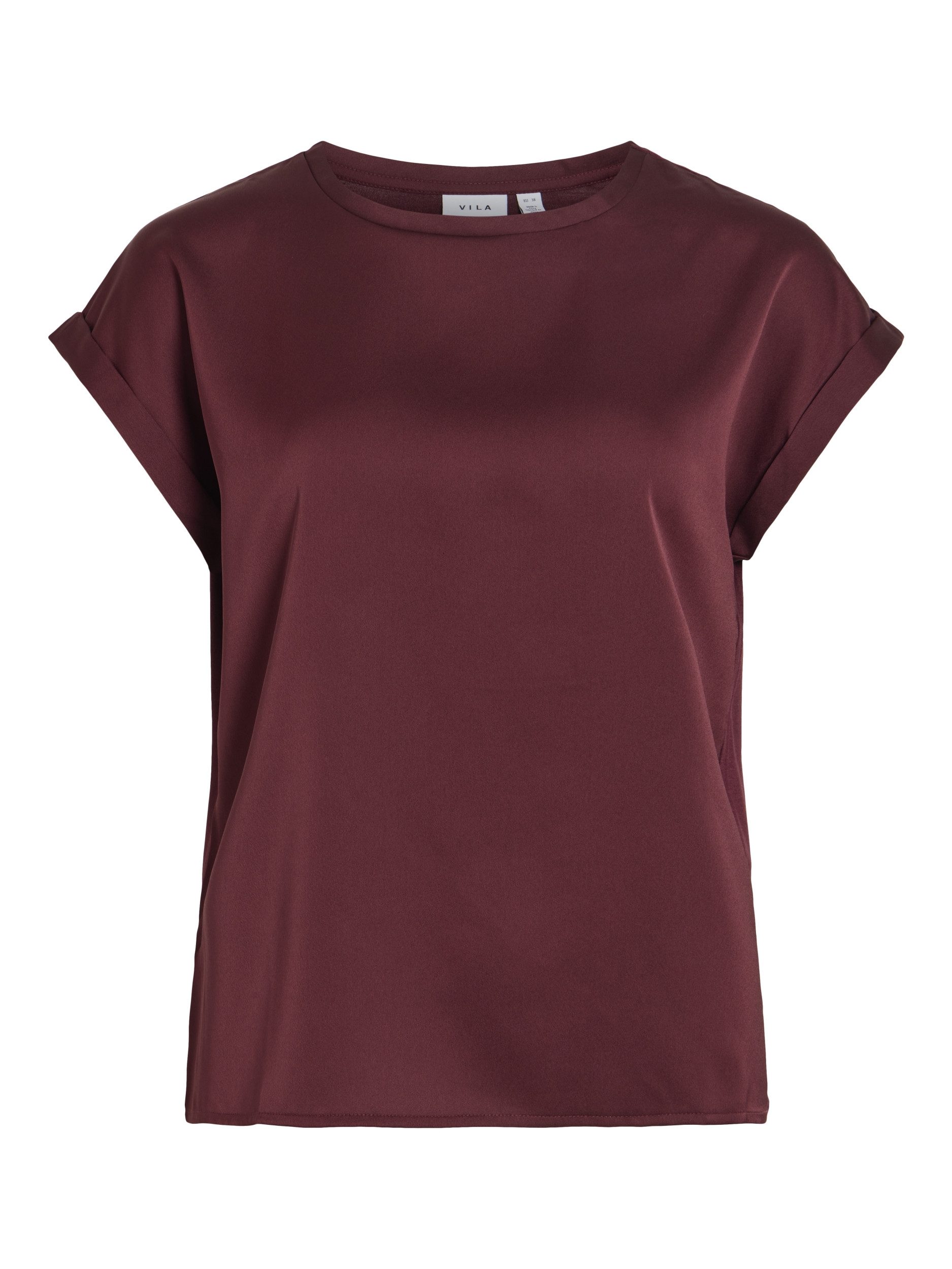 Vila Kurzarmbluse VIELLETTE S/S SATIN TOP - NOOS