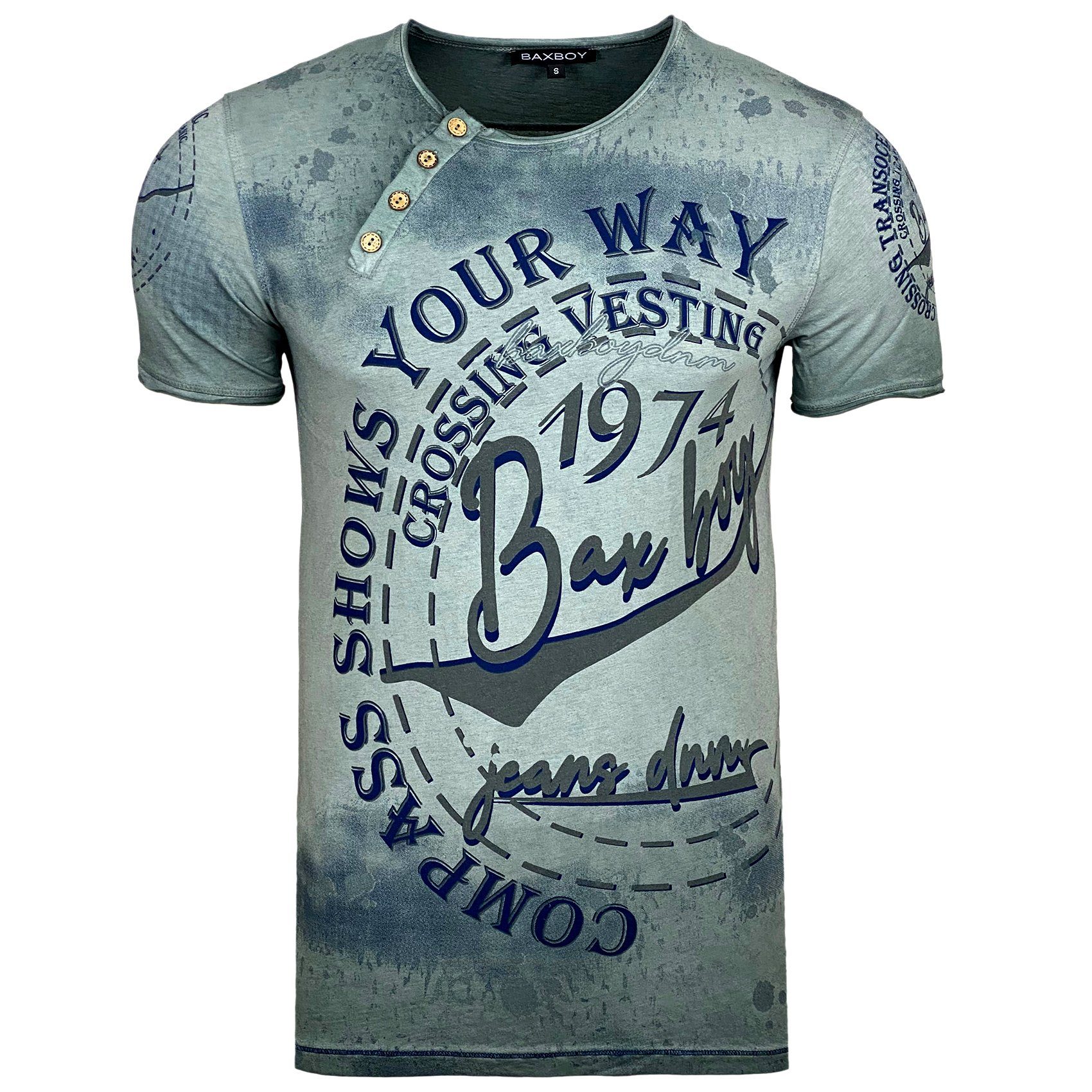 Baxboy T-Shirt Baxboy Herren Verwaschen Vintage günstig online kaufen