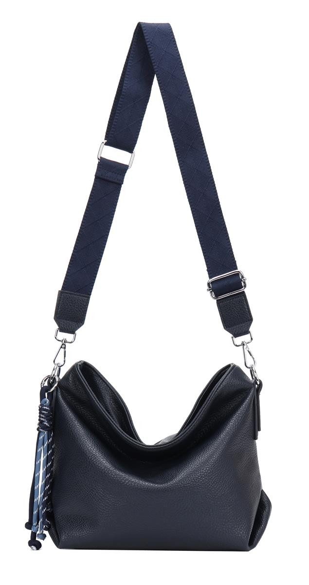 ITALYSHOP24 Schultertasche Damen Tasche Shopper HOBO Cross Over Body Bag Umhängetasche Weekender, große 3xFach geteiltes Hauptfach, Freizeit Abend Urlaub, Leder Optik