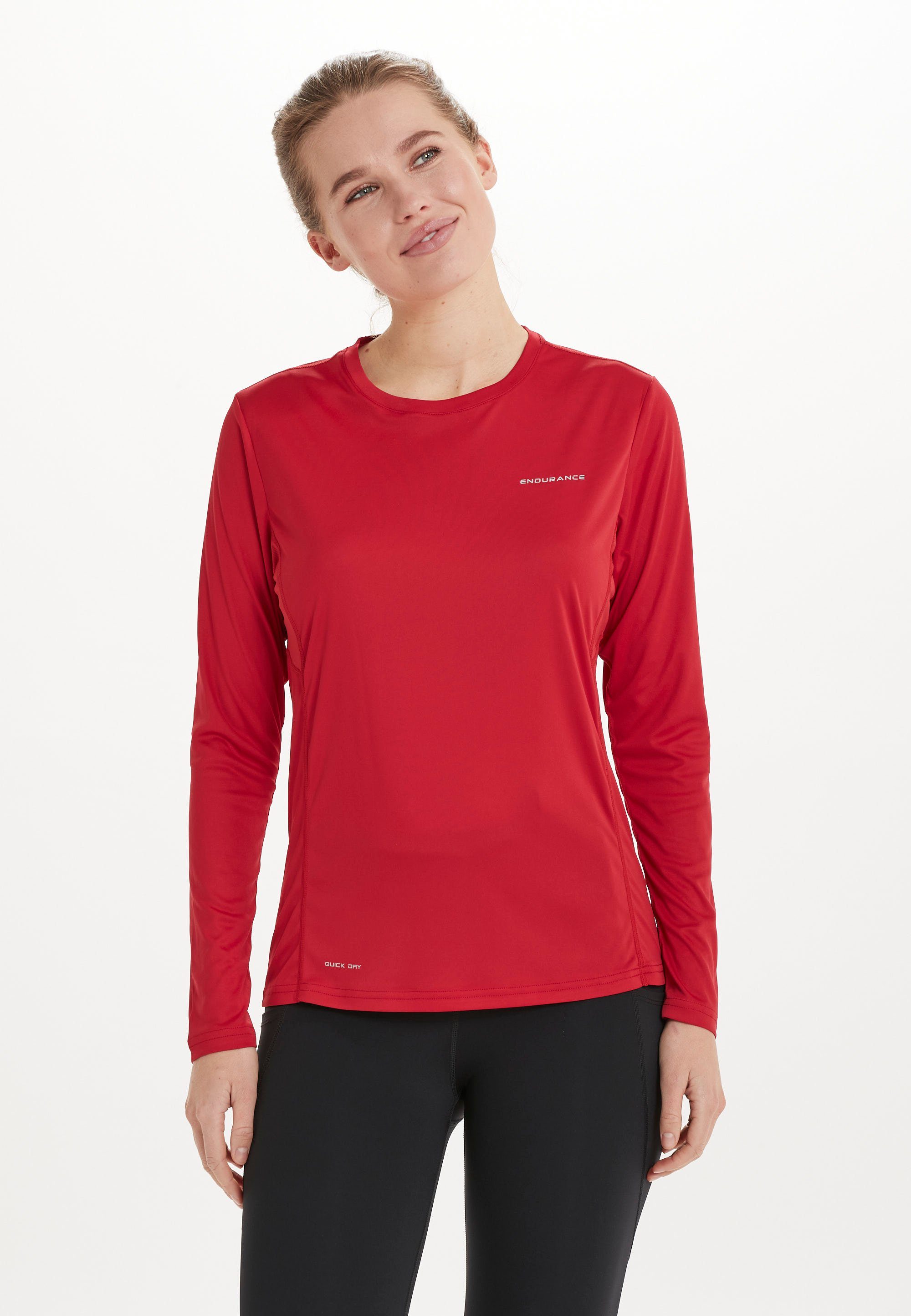 ENDURANCE Funktionsshirt Milly (1-tlg) mit recyceltem Material rot