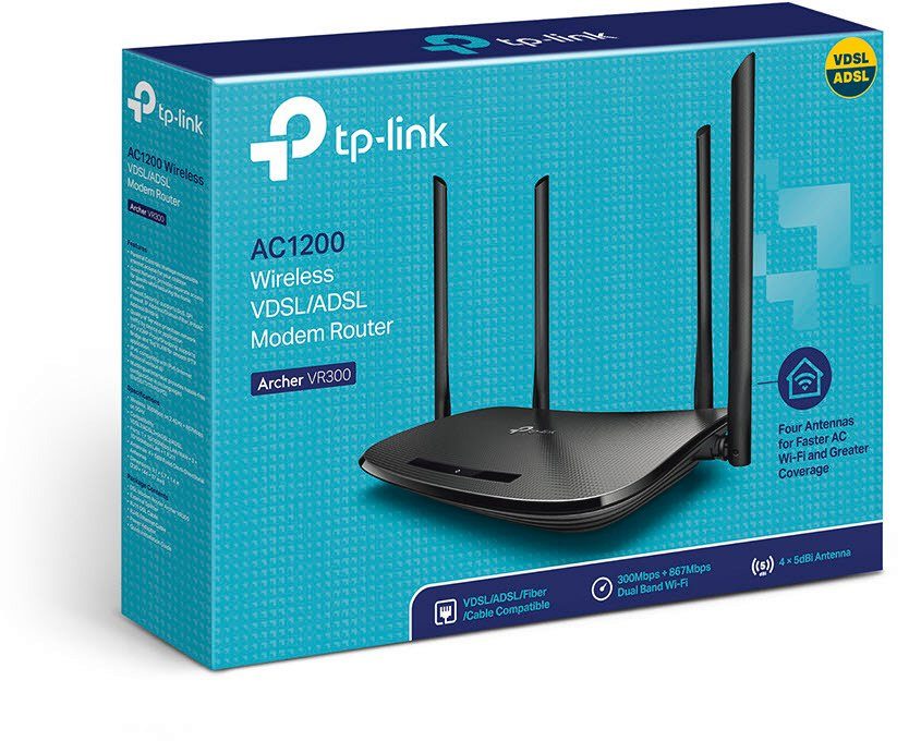 TP-Link Archer VR300 AC1200 WLAN ADSL/VDSL DSL-Router Router Gigabit