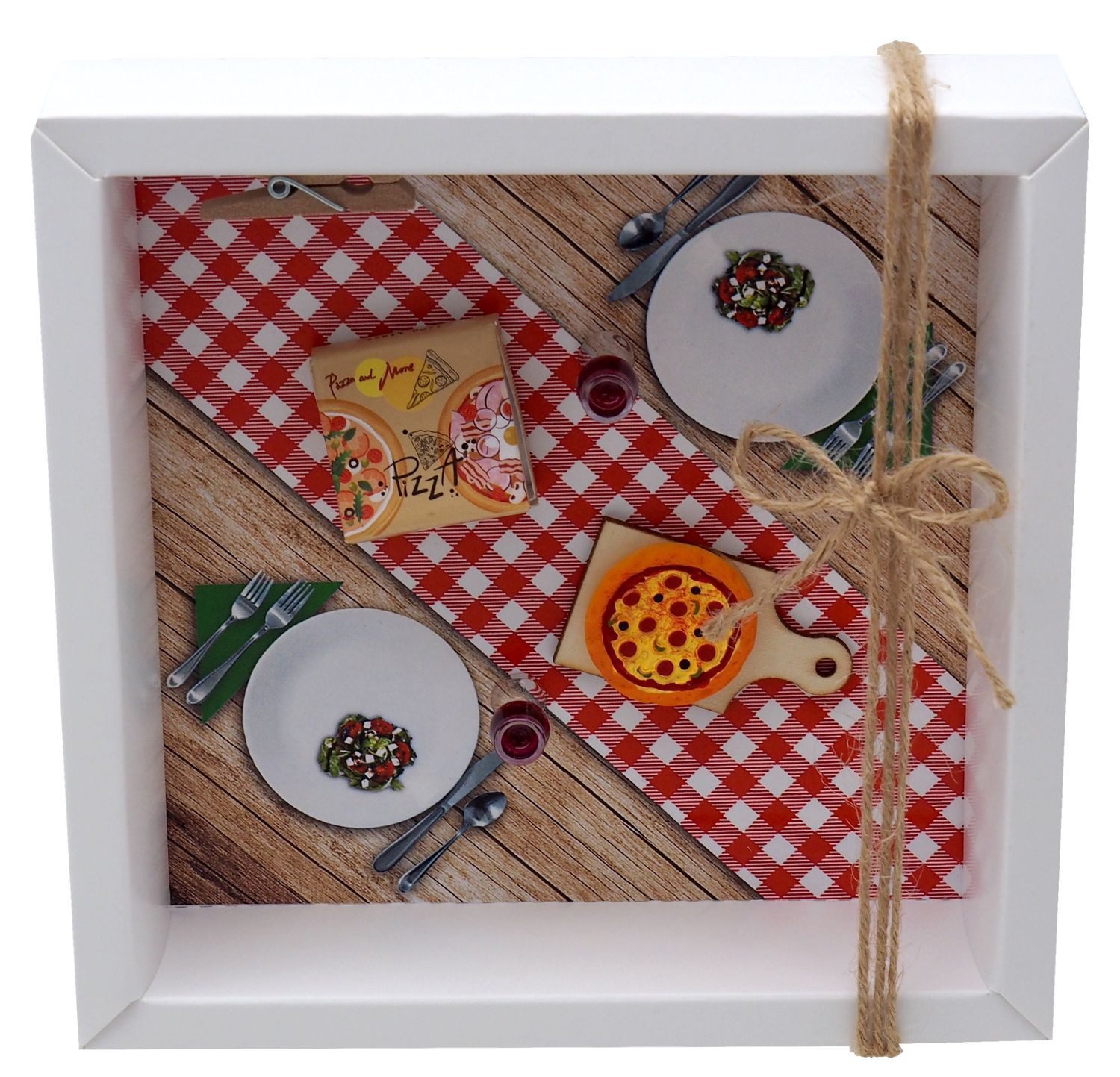 ZauberDeko Geschenkbox Geldgeschenk Verpackung Pizzeria Pizza Italien Essen Gutschein Wein