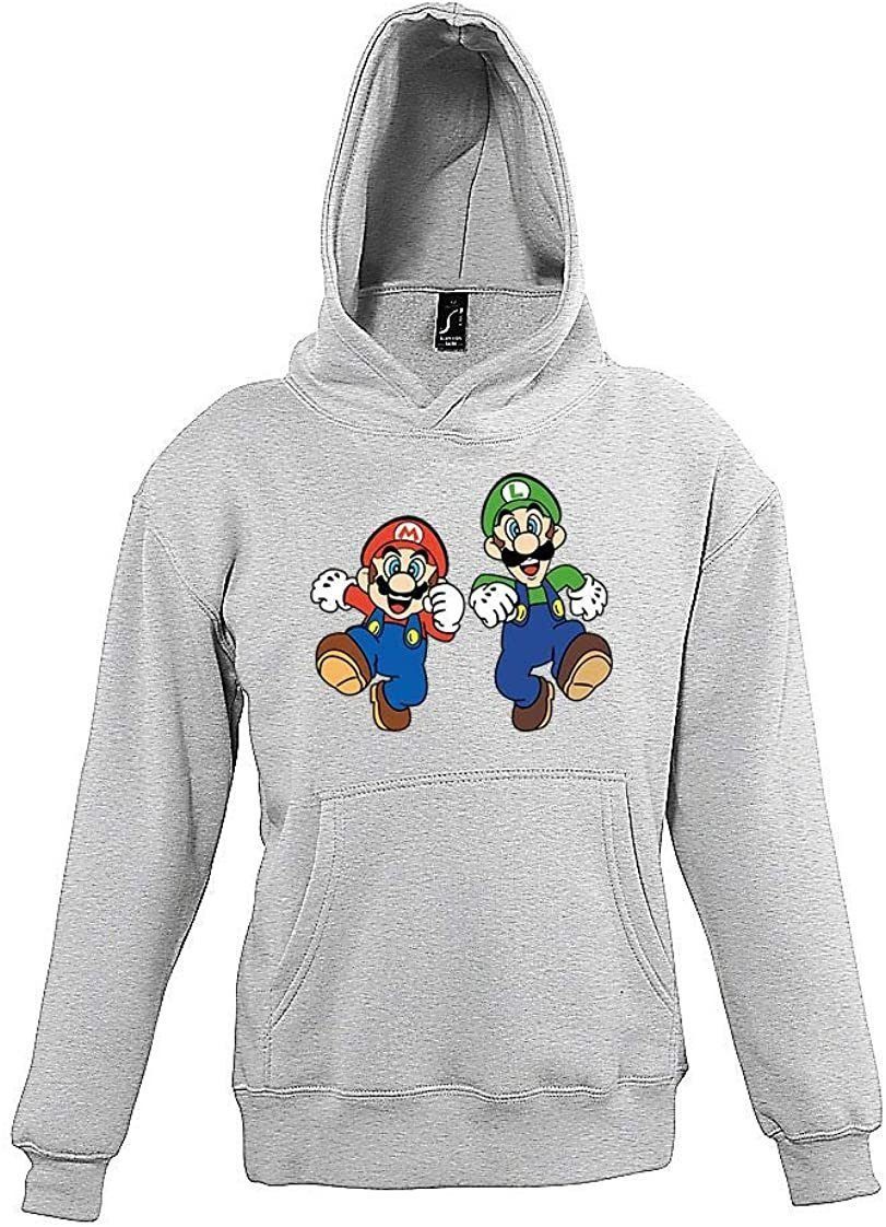 Youth Designz Hoodie Kinder Kapuzenpullover Hoodie Pullover Mario & Luigi mit modischem Gaming Print