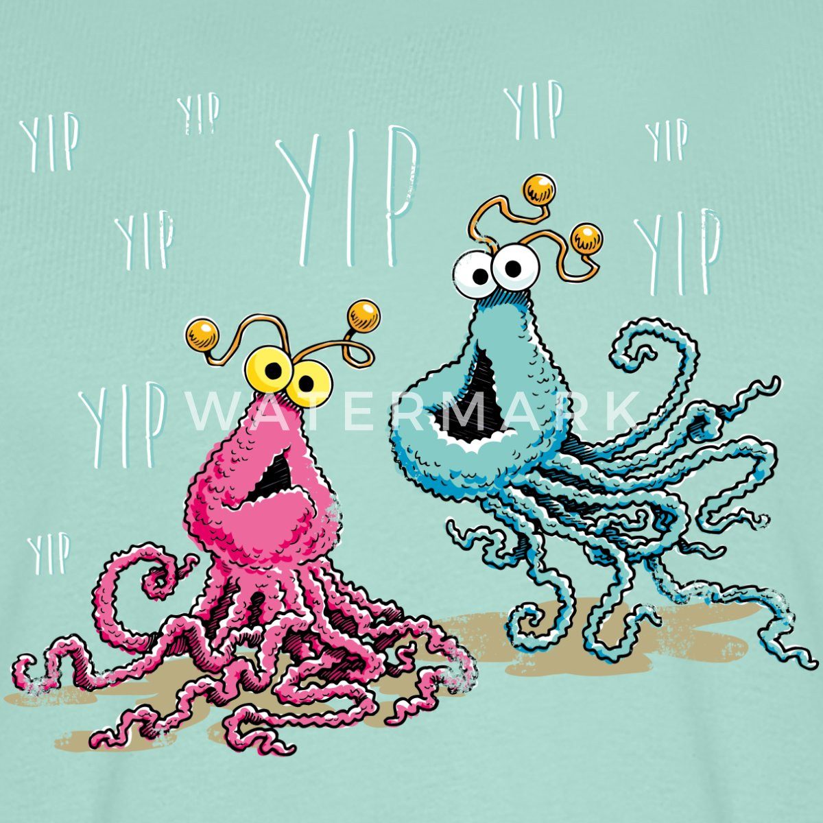 Spreadshirt T-Shirt Sesamstraße Yip Yip Alien Männer Premium T-Shirt (1-tlg)