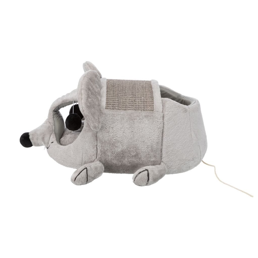 TRIXIE Kratztonne Kuschelhöhle Lukas - hellgrau/grau - 35 × 33 × 65 cm – Bild 2 von 5