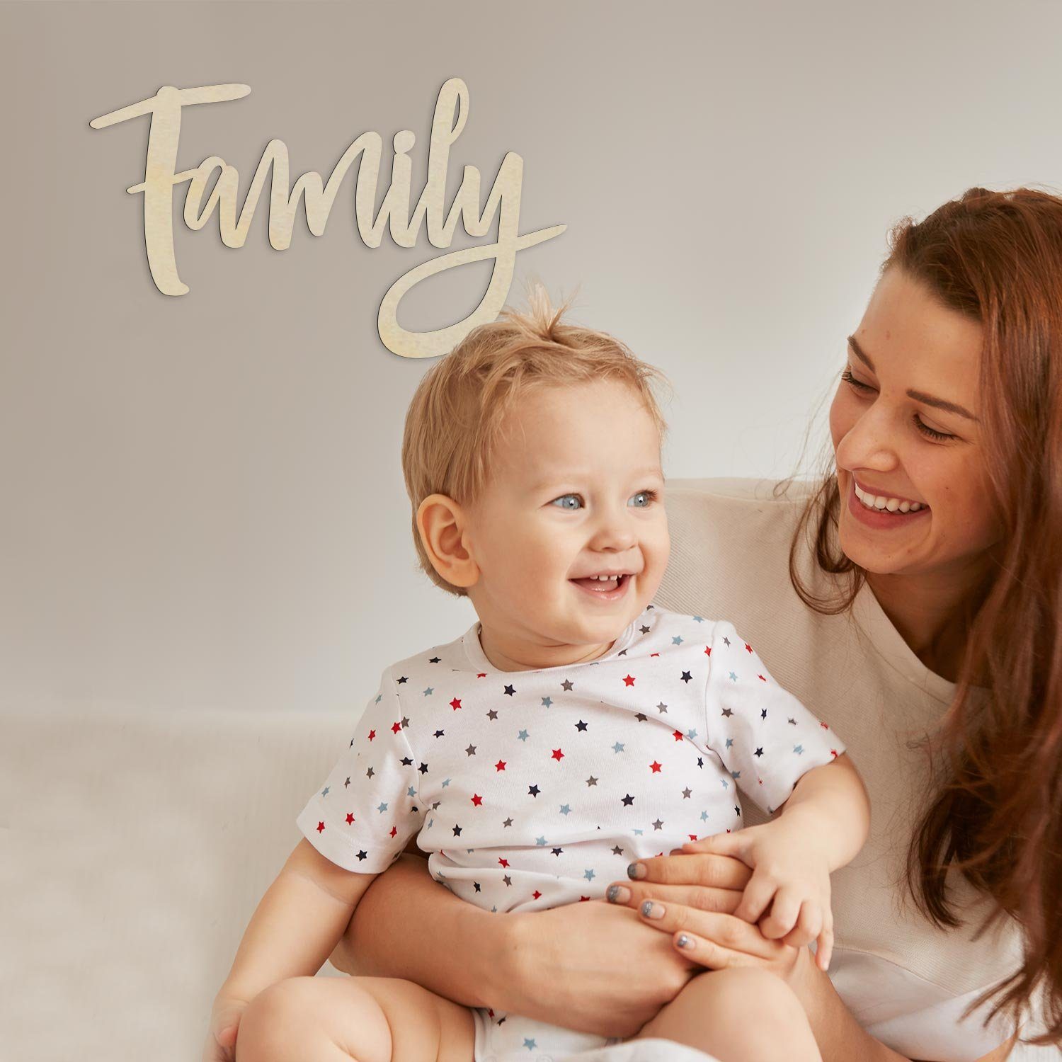 Namofactur 3D-Wandtattoo Wanddeko Schriftzug "Family" Wandbild günstig online kaufen