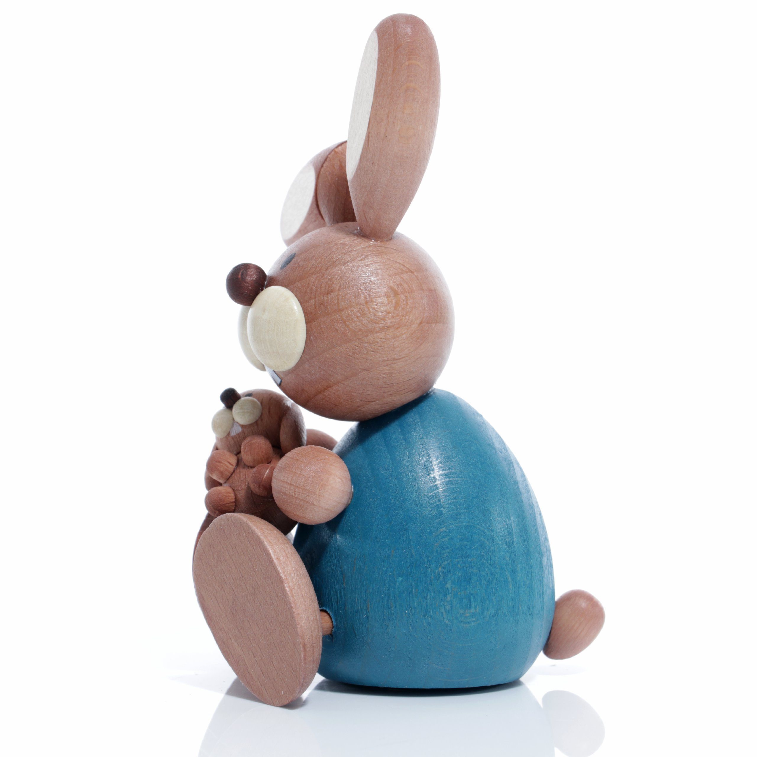 Ullrich Kunsthandwerk Osterhase Osterartikel Osterhase mit Kind Höhe=11cm NEU