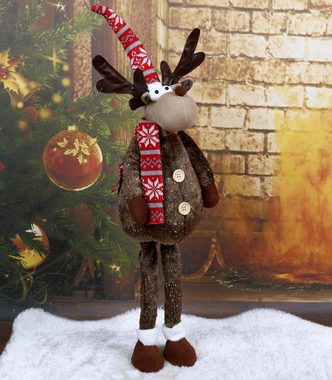 Sarcia.eu Weihnachtsfigur Brauner stehender Weihnachtsrentier 75 cm