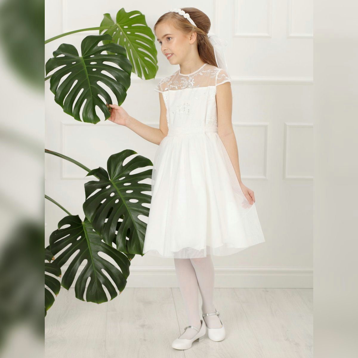 Dalary Partykleid Blumenmädchenkleid Kommunionkleid Dalary DK-115 Ivory
