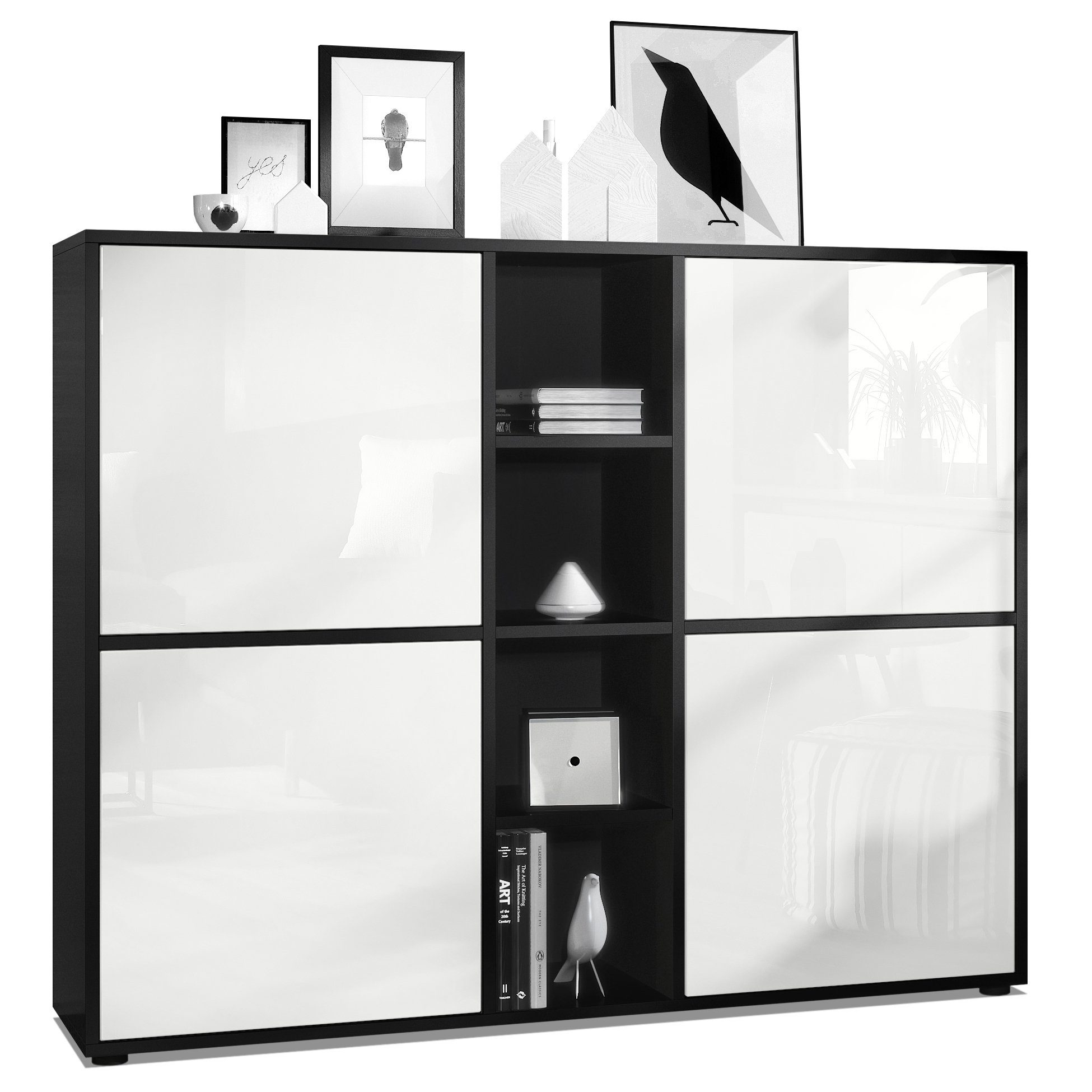 Vladon Highboard Cuba V3 (Highboard, Schrank Anrichte Cuba V3 mit 12 Fächer günstig online kaufen