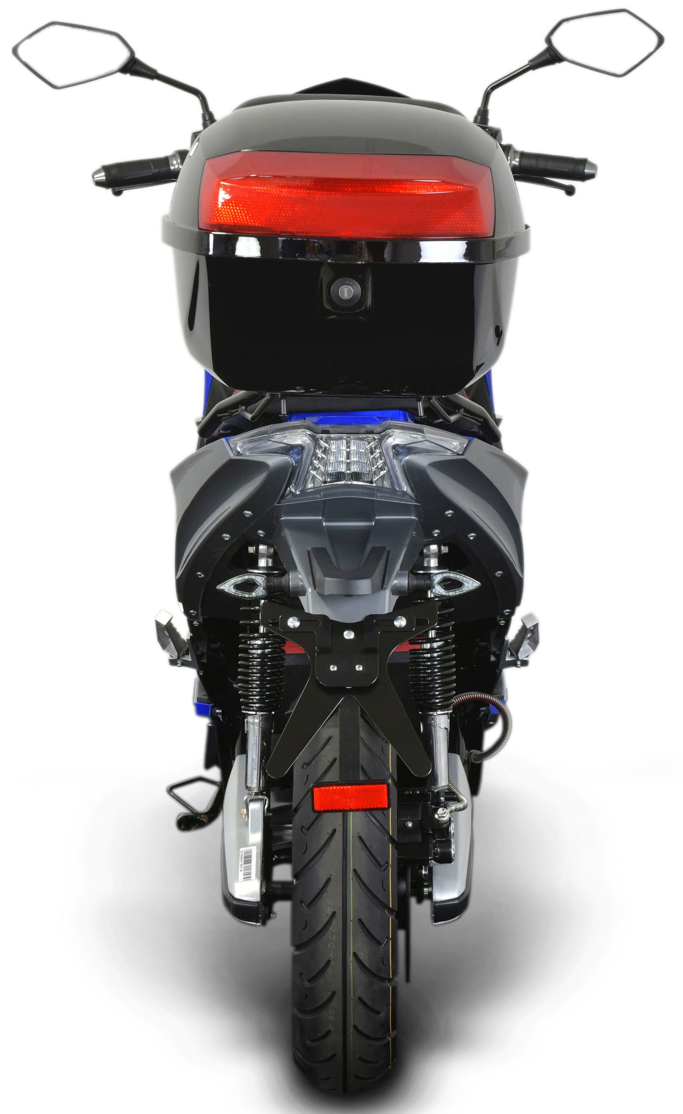GT E-Motorroller schwarz/blau UNION eStriker 45Kmh TC, 45 km/h inkl.