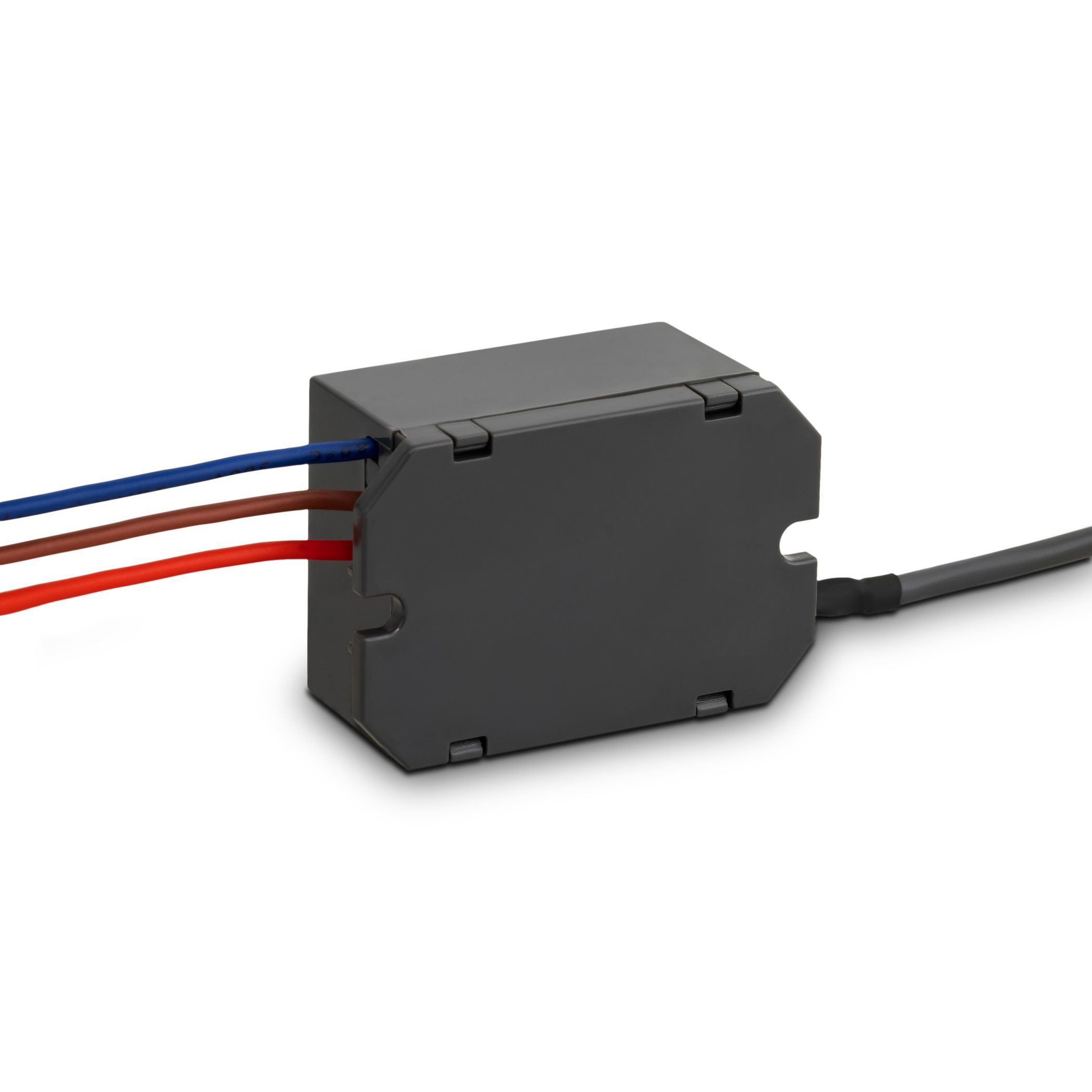 SEBSON Bewegungsmelder Mini Einbau Infrarot Sensor - Programmierbar, Reichweite 6m / 360°, (1-St), LED geeignet 200W, 3 Draht, Schalter 56x37x26mm, Sensor Ø18x25mm