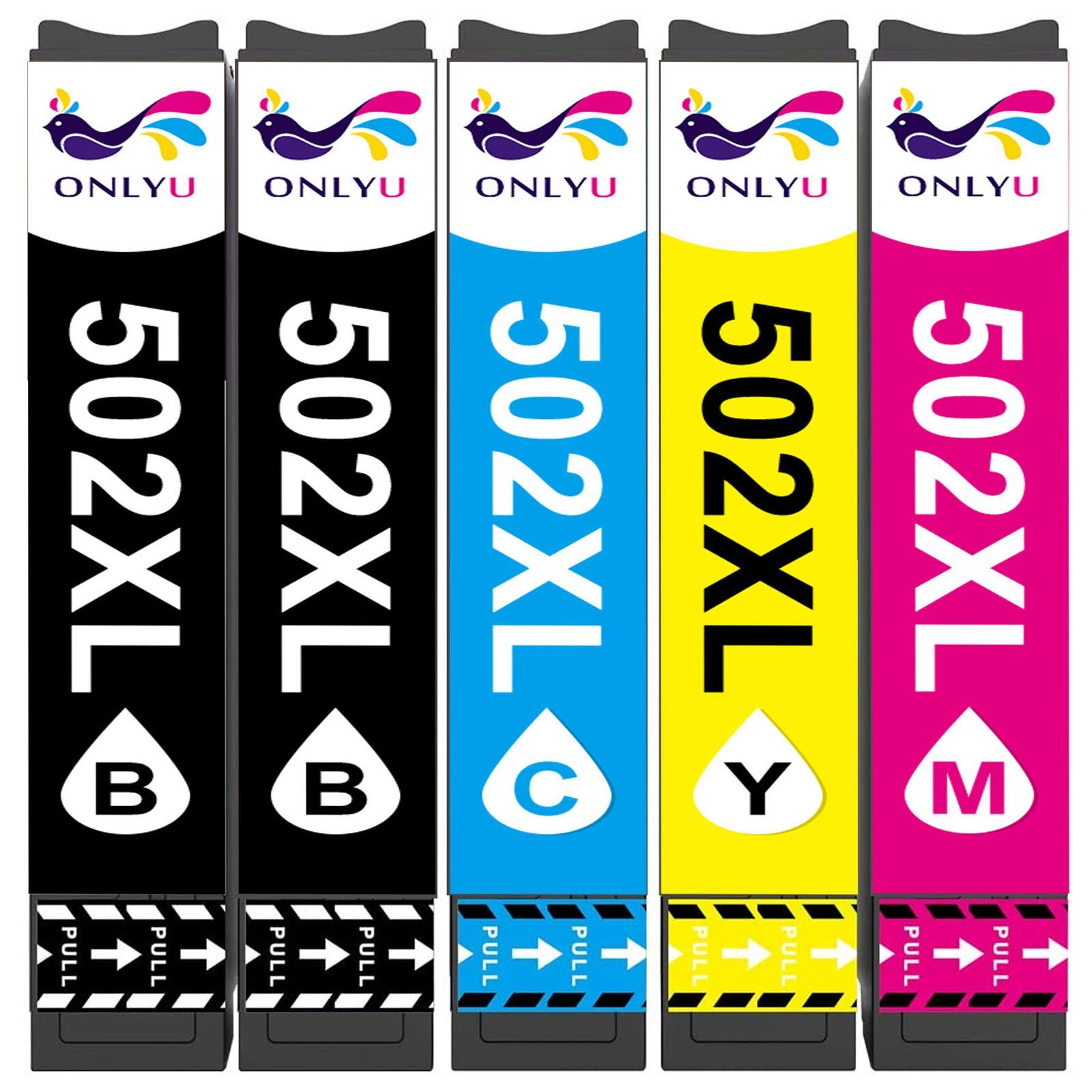 ONLYU Multipack Ersatz für EPSON 502 XL Tintenpatrone (XP-5100 XP-5105, WF-2860DWF WF-2865DWF)