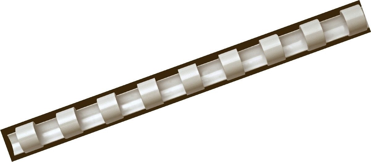 FELLOWES Thermo-Bindemappe Plastikbinderücken A4 21 Ringe weiß 14mm VE=100 Stück, (