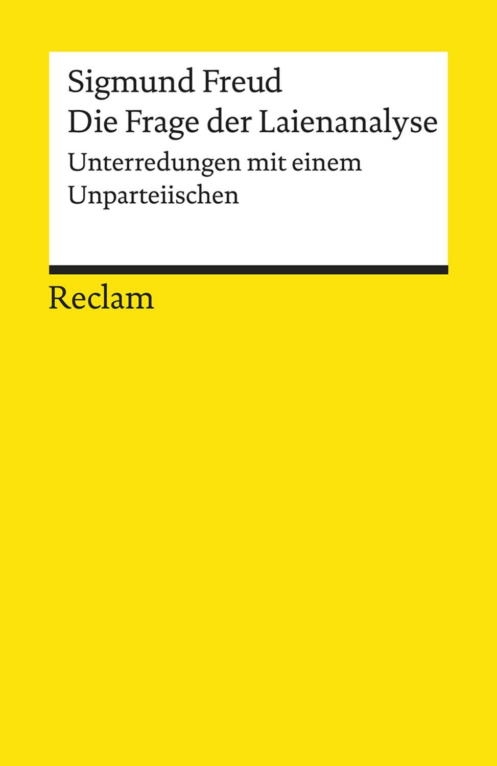 Die Frage der Laienanalyse / Sigmund Freud