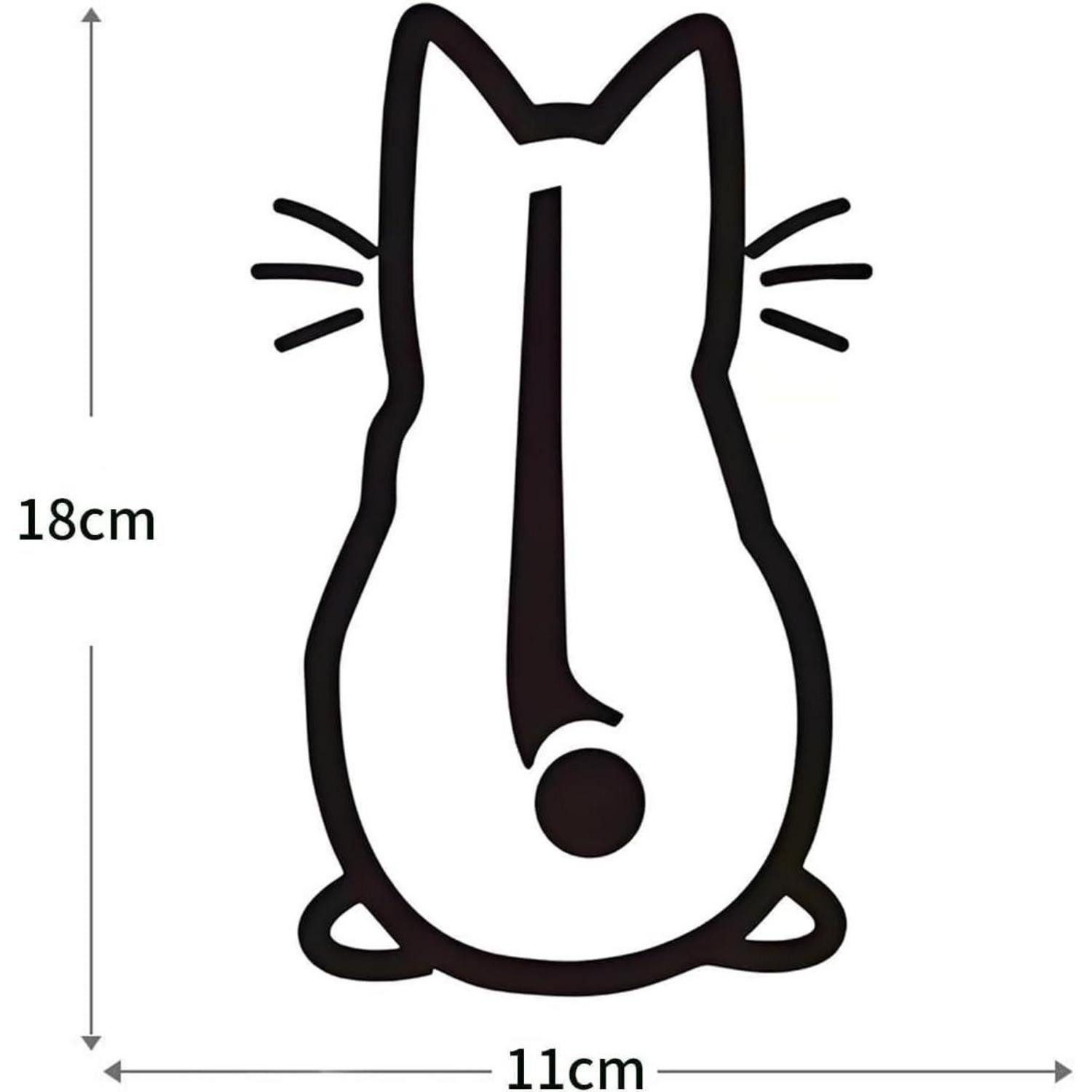 LuxusKollektion Reflektor-Aufkleber Katzen Wischer Aufkleber 3er Set reflektierend Heckscheibe Auto