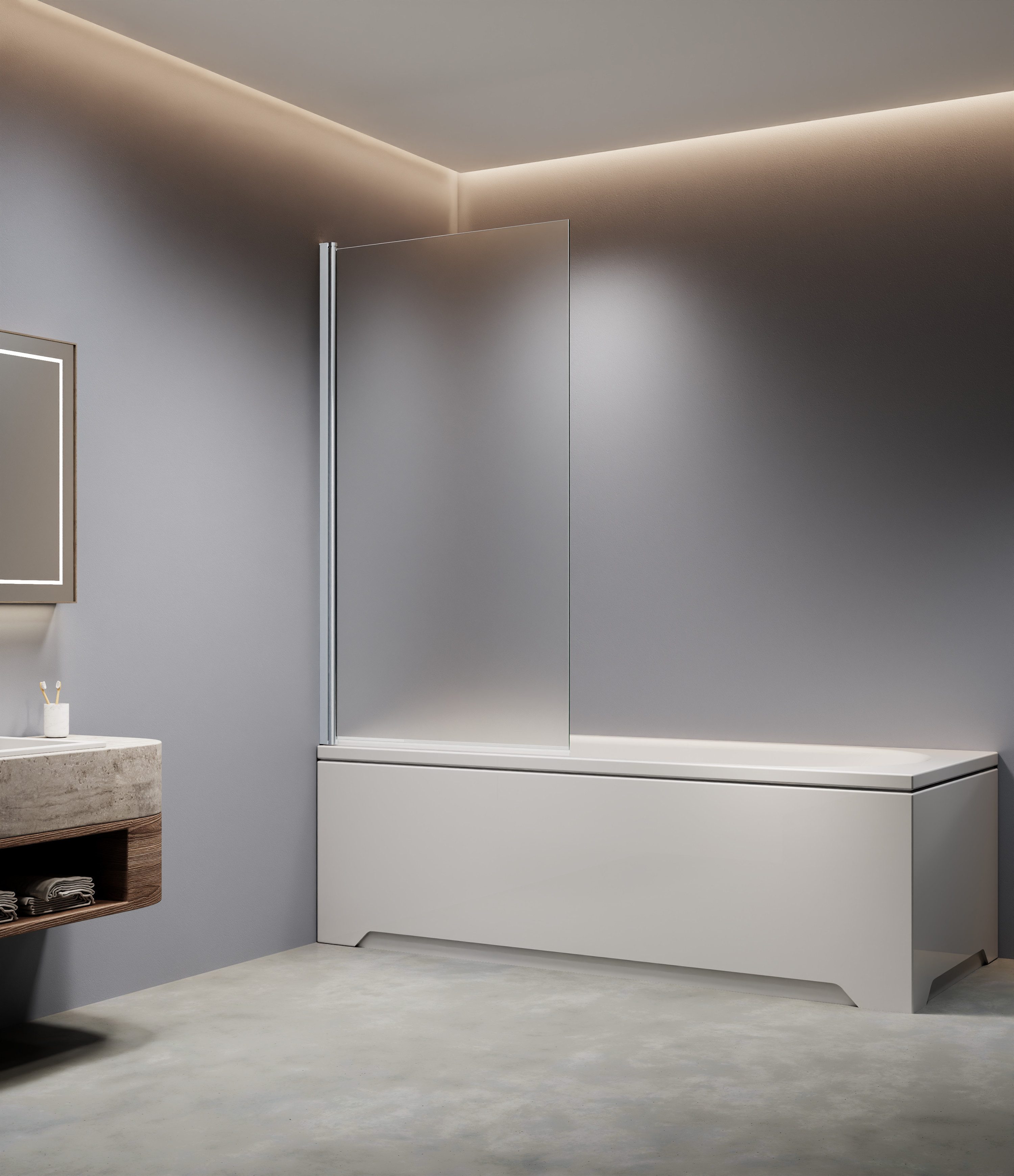 welltime Badewannenaufsatz Nassau Single, Sicherheitsglas