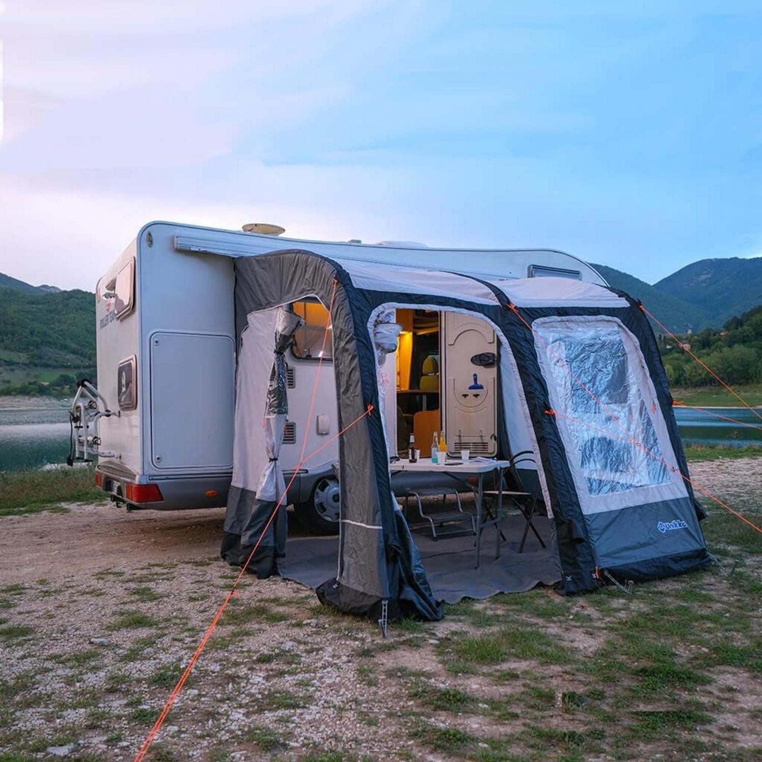 LuxusKollektion aufblasbares Zelt Aufblasbares Vorzelt für Wohnwagen und Wohnmobil, 260cm, UV-beständig
