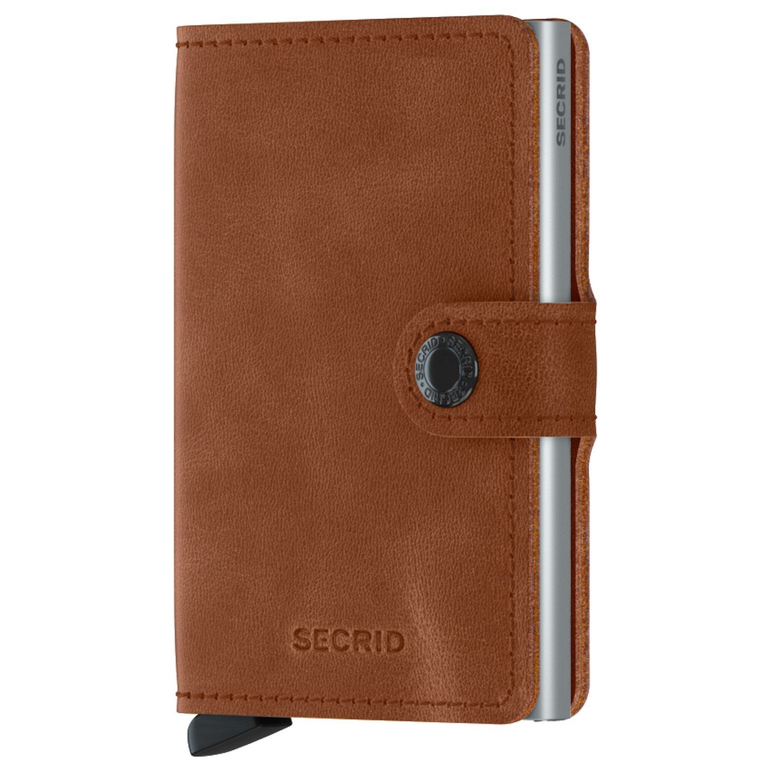 SECRID Geldbörse Vintage Miniwallet - Geldbörse RFID 6.5 cm (1-tlg) cognac-silver