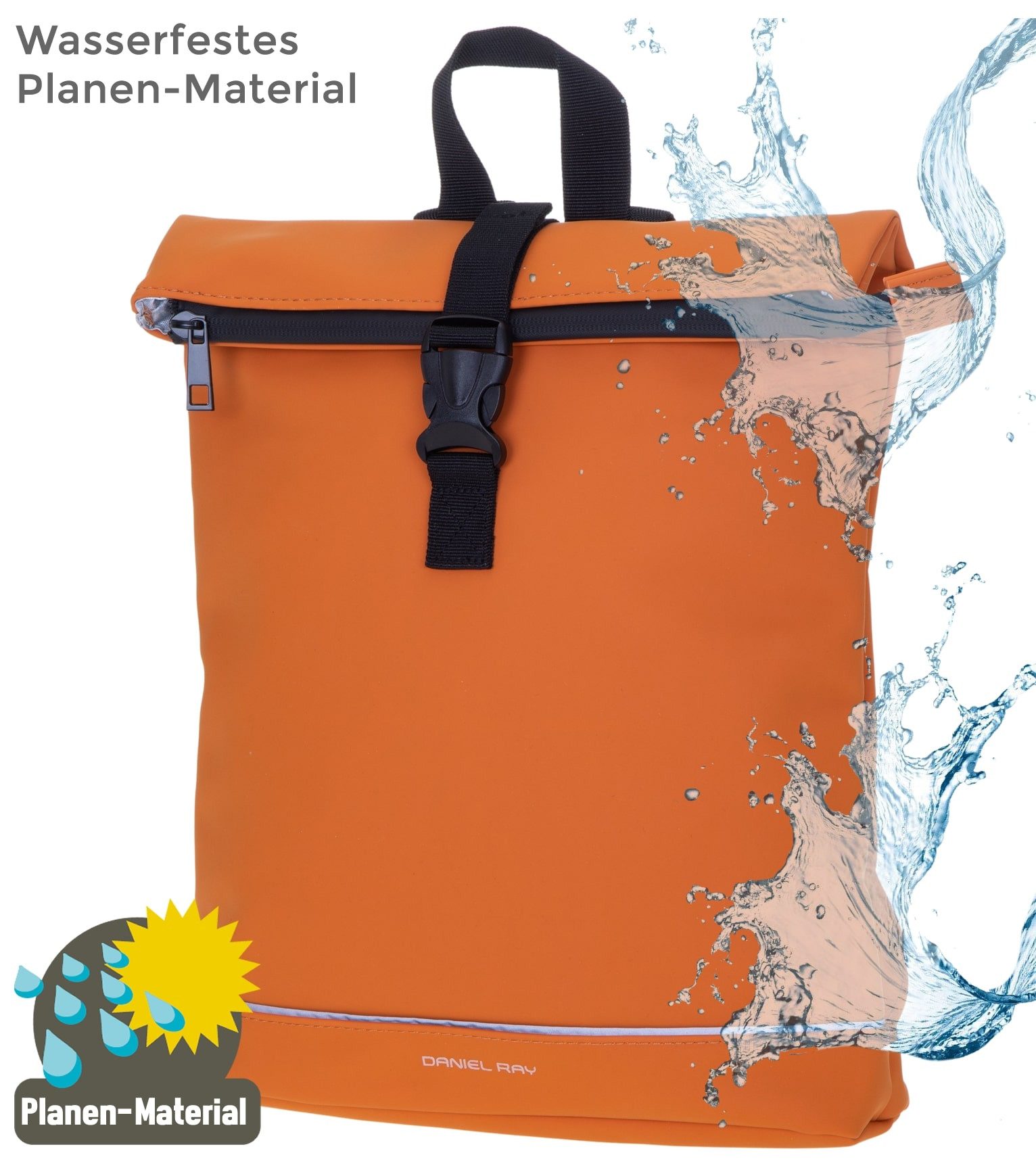 Daniel Ray Rucksack Damen Cityrucksack Daypack small klein Jeff wasserabweisend, A4 Damenrucksack Handtaschenrucksack backpack 251092 + Schlüsseletui