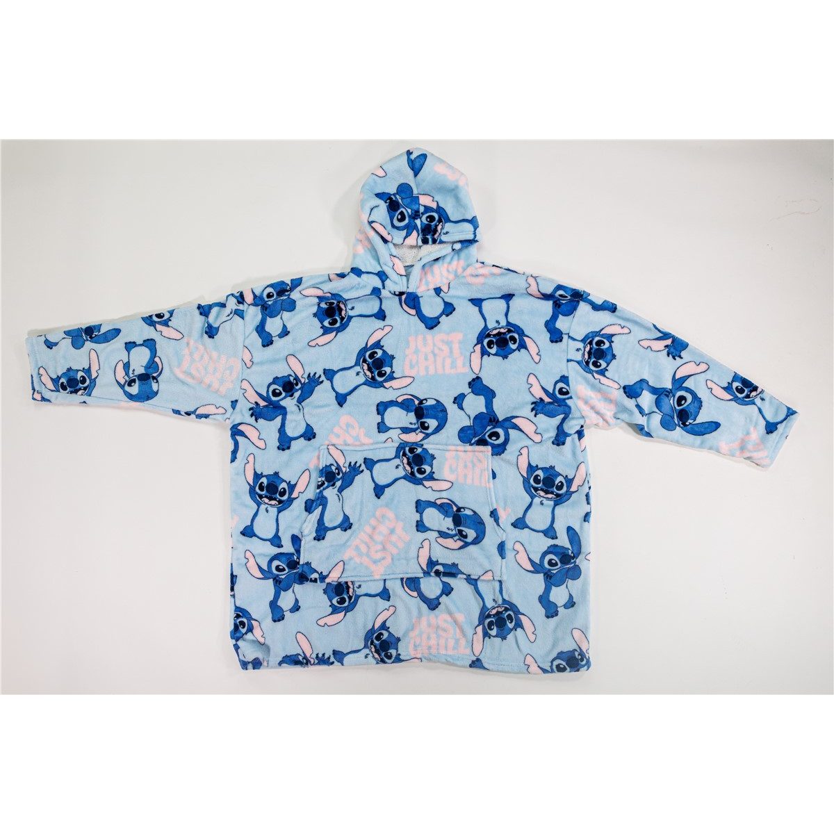Aymax sprl Fleeceponcho Disney Stitch Sweat Poncho Kinder 7-14 Jahre Kapuzenponcho