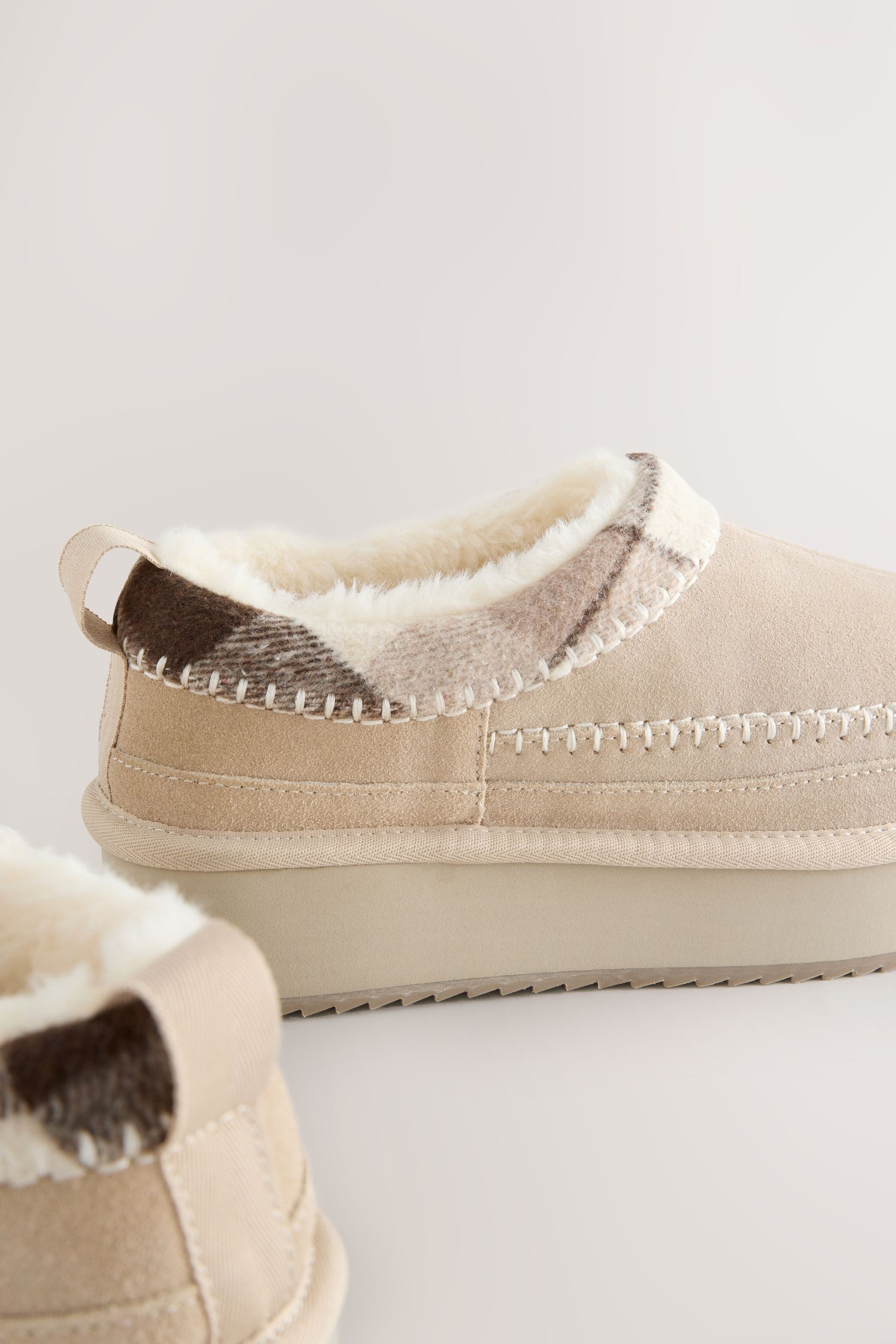 Next Forever Comfort® Plateau-Lederschuhe, Fellfutter Mules (1-tlg)