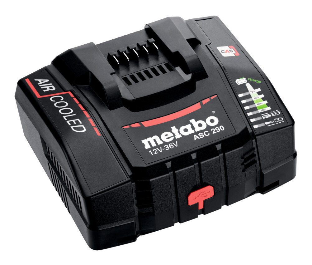 metabo Akku-Ladestation (16000 mA, Ladegerät ASC 290, 12-36 V, "AIR COOLED)
