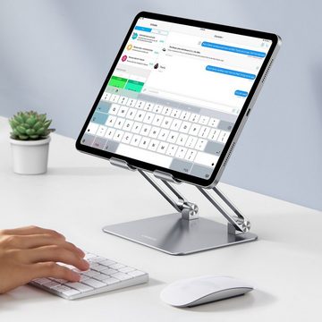 UGREEN Schreibtischklappständer Tablet Stand Halterung für Tablet Silber Tablet-Ständer