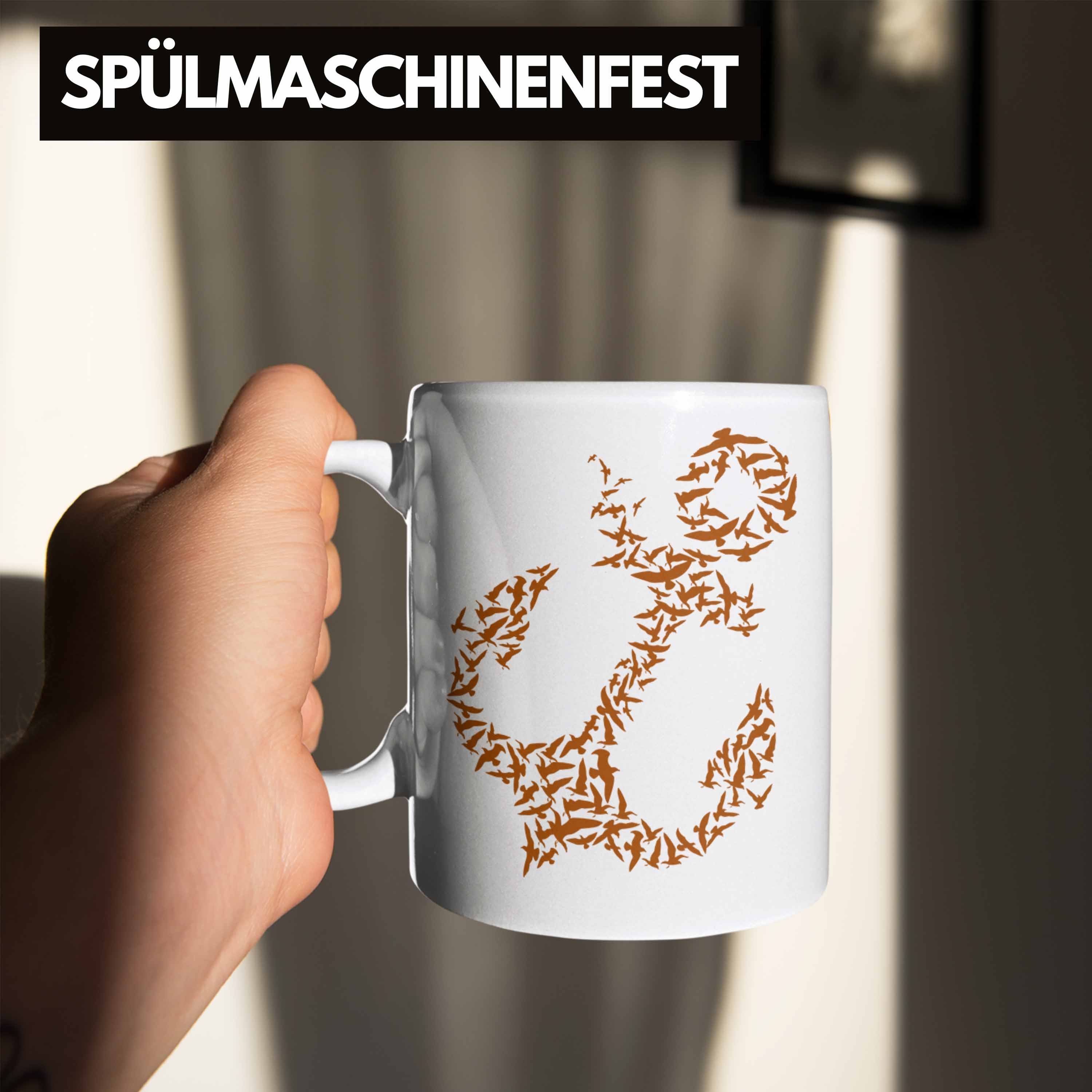 Trendation Tasse Grafik Tasse Zubehör Gadgeds Tasse Geschenke Weiss Anker Geschenkideen Trendation Segler Segeln Männer Kapitän für Lustig 