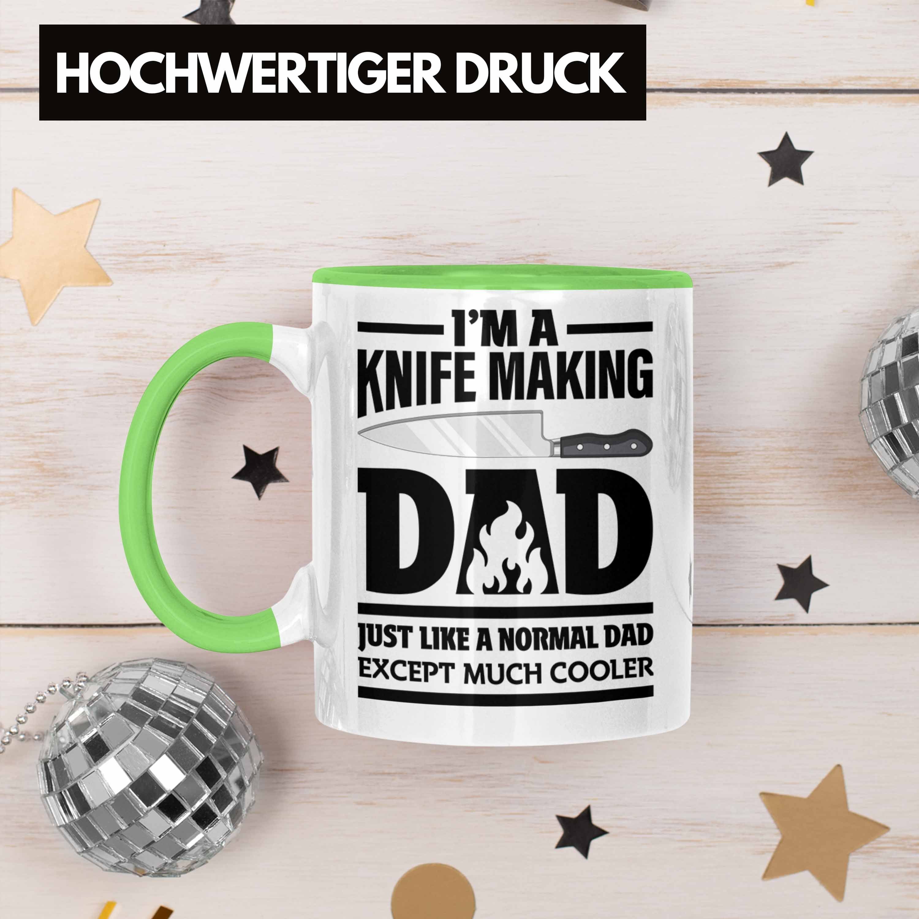 Kaffeetasse - Tasse Messer Tasse Spruch Trendation Trendation Geschenke mit Macher Hufschmied Grün Geschenkidee Schmied