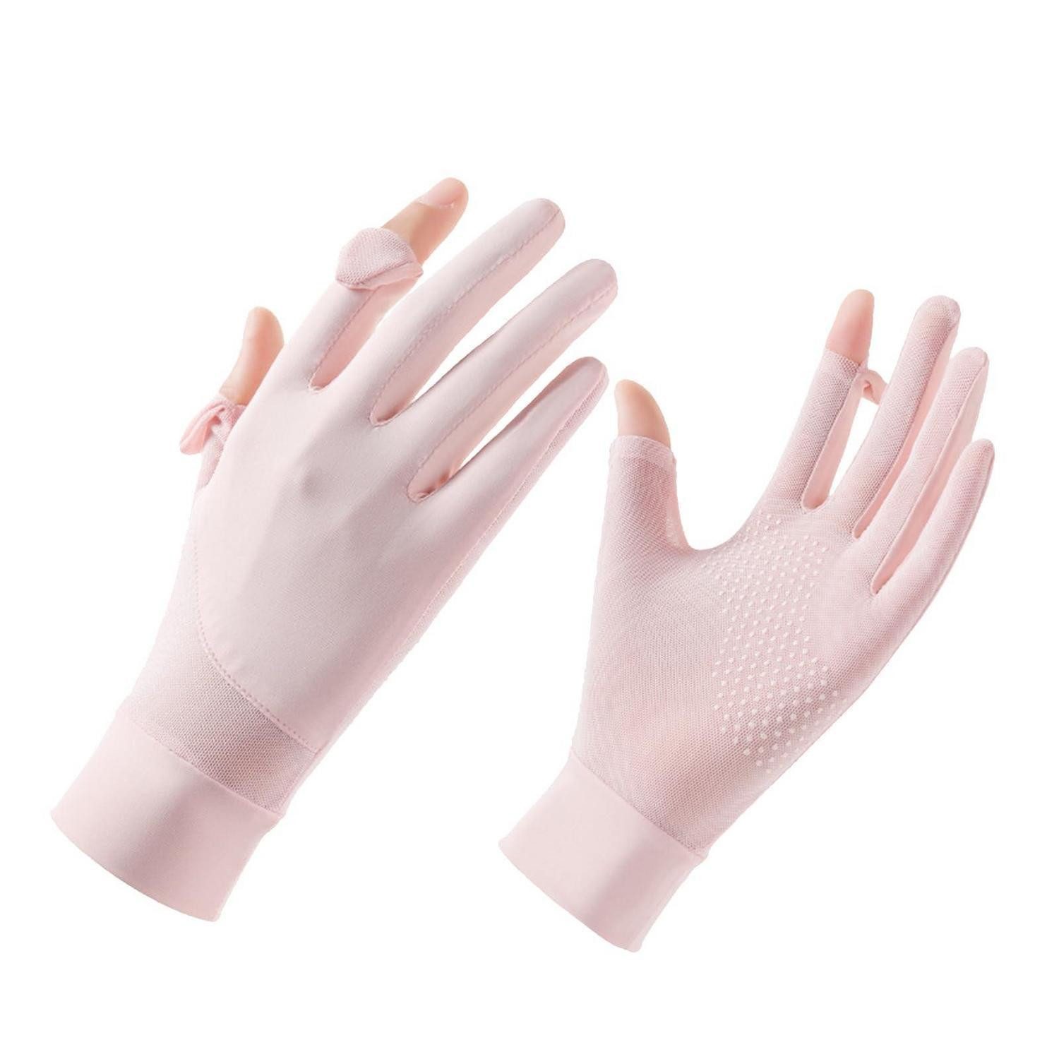 LuxusKollektion Fahrradhandschuhe Damen Handschuhe Rosa UV-Schutz (1-St)