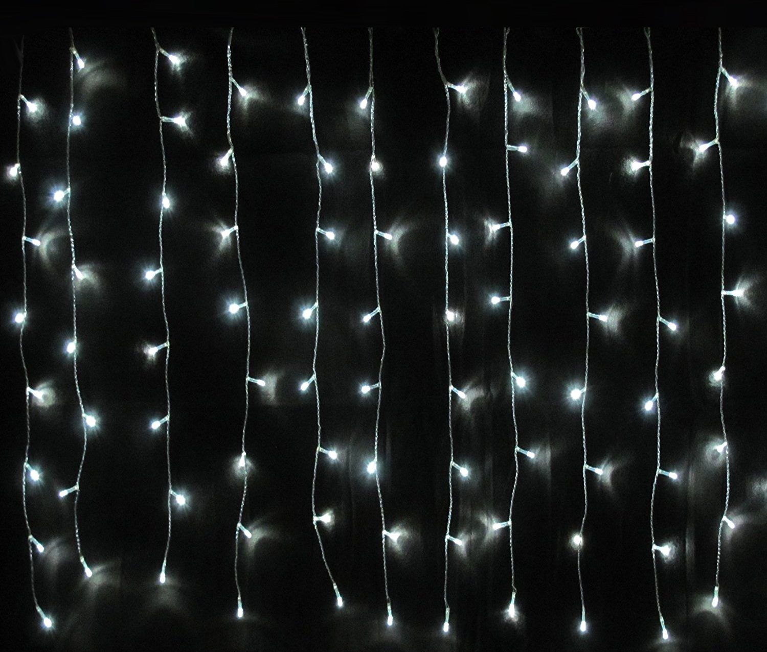 BigDean LEDLichtervorhang »160er LED außen Strom Lichtfarbe kaltweiss