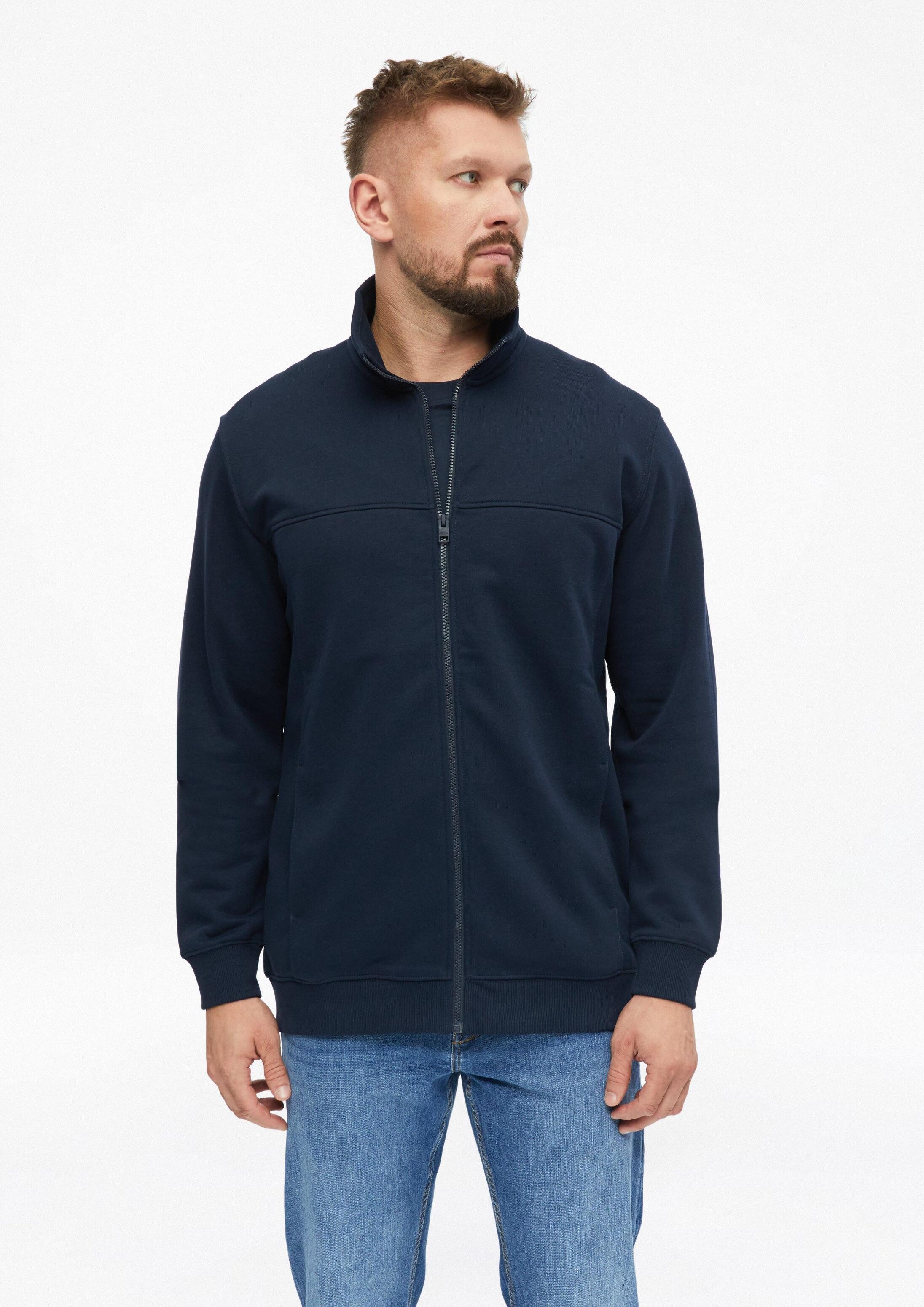 s.Oliver Sweatjacke Sweatshirt Jacke Sweatjacke mit Stehkragen und Eingrifftaschen