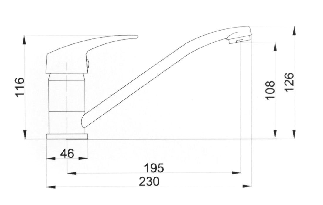 ATUT Einhebelmischer Küchenarmatur Spültischarmatur schwenkbar, B395 Hydroland Spülenarmatur Hochdruck Chrom,