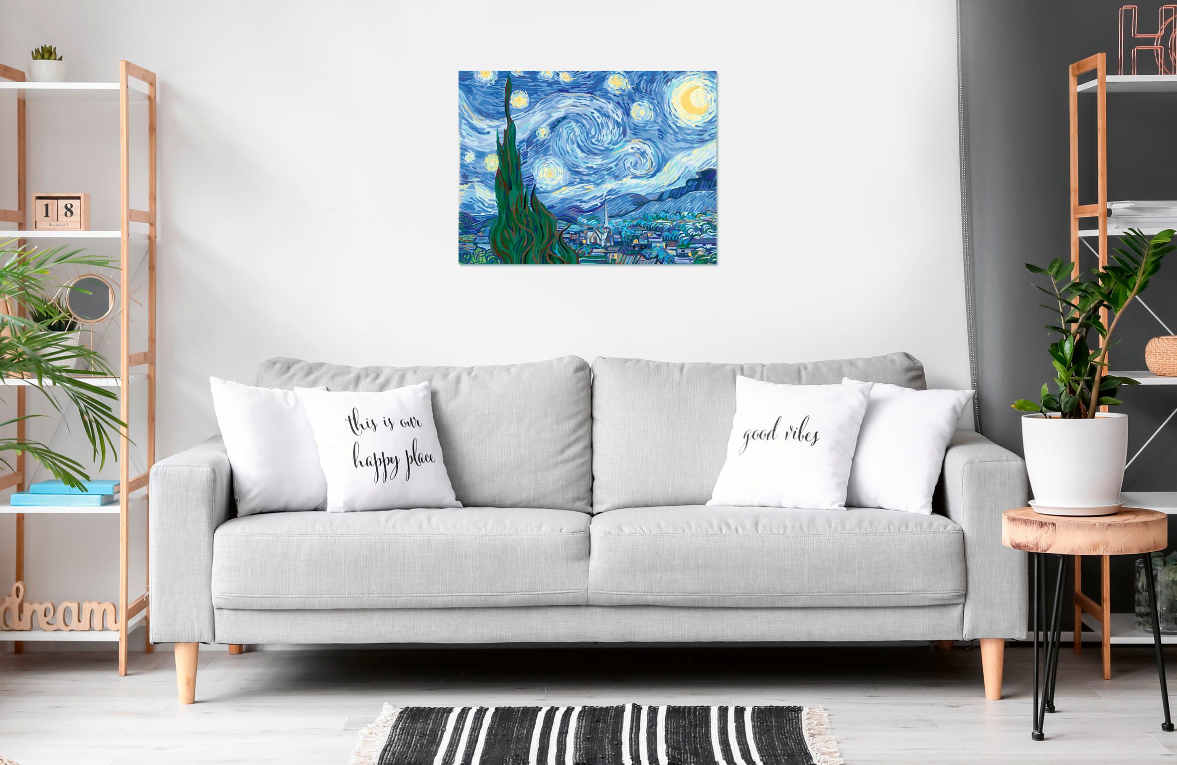 Ravensburger Malen nach Zahlen CreArt, Leinwand ART Collection: Sternennacht (Van Gogh), Made in Europe