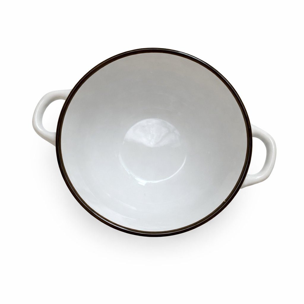 WestCraft Suppenschale Landhaus Suppenschüssel mit Griff Schüssel für heisse Suppen 680 ml, Keramik, (1-tlg), auch für Nudeln, Reis, Desserts, Salate, Suppen, Haferflocken Porridge