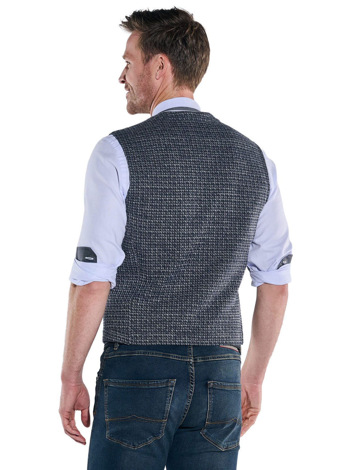 Engbers Anzugweste engbers Herren Weste in Strickoptik, Saphirblau günstig online kaufen