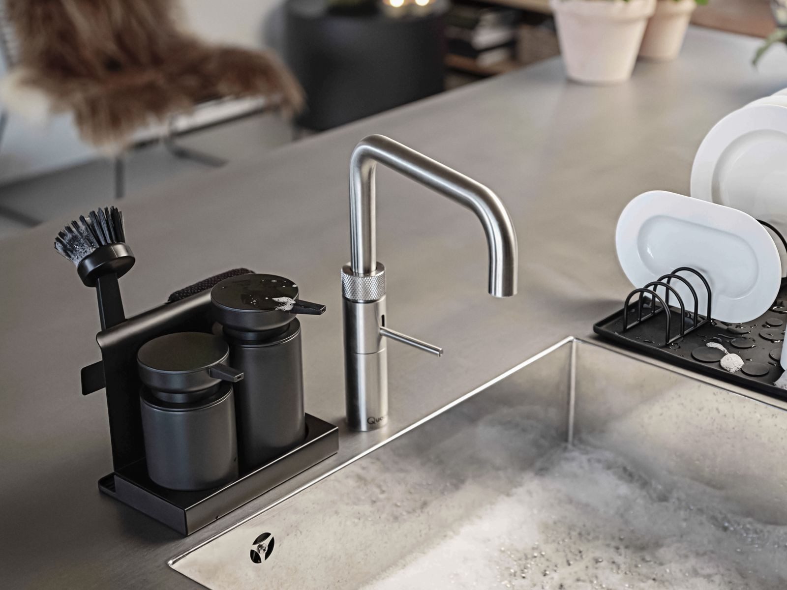 Zone Denmark Spülmittelspender Diish, (Set, 5-tlg), Geschirrspülset, skandinavisch modern, für Spülbecken Küche