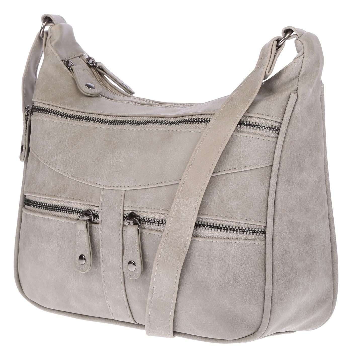 Christian Wippermann Umhängetasche Damen Tasche Schultertasche Umhängetasche Crossover (einzeln), Bag Leder Optik Handtasche