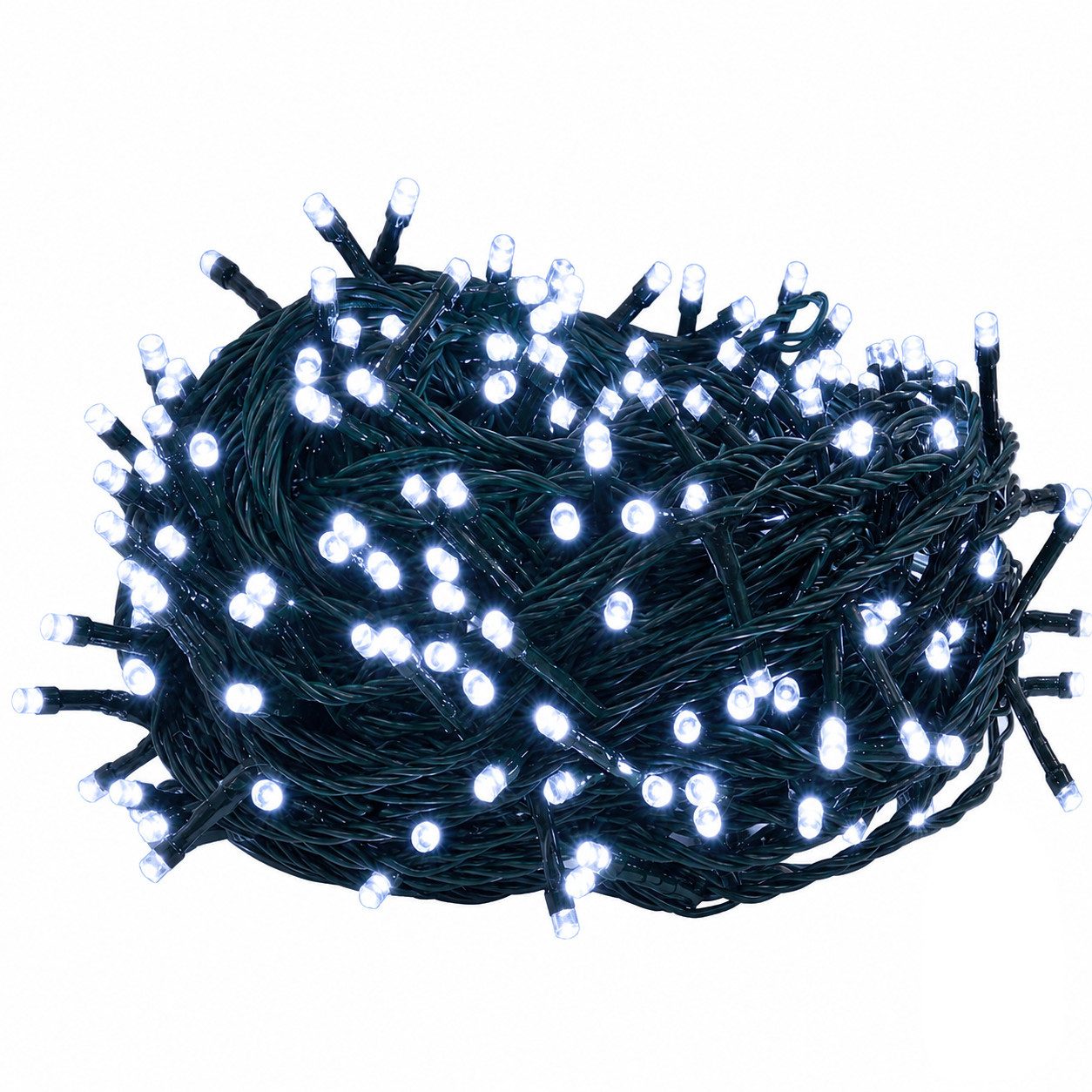 Salcar LED-Lichterkette 5-100m LED Weihnachtsbaumbeleuchtung 85-1660 LED Außen Weihnachtsdeko, 10m 150LED mit 8 Modi, Timerfunktion und Memory-Funktion, Kaltweiß