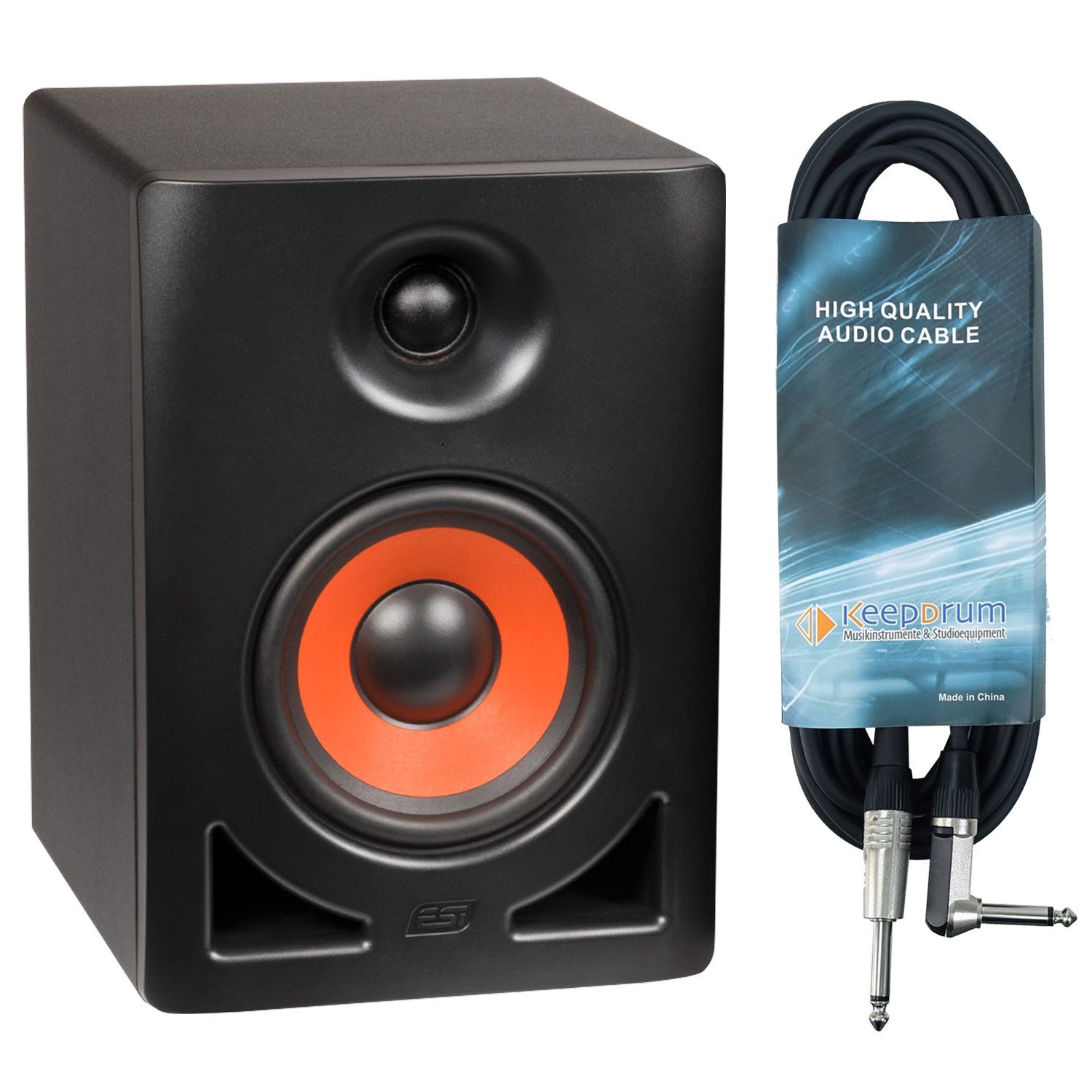 ESI Audio ESI Studio Monitor-Box nEAR i5 Lautsprecher mit Kabel Lautsprecher (90 W, Vorteils-Set mit Klinkenkabel)