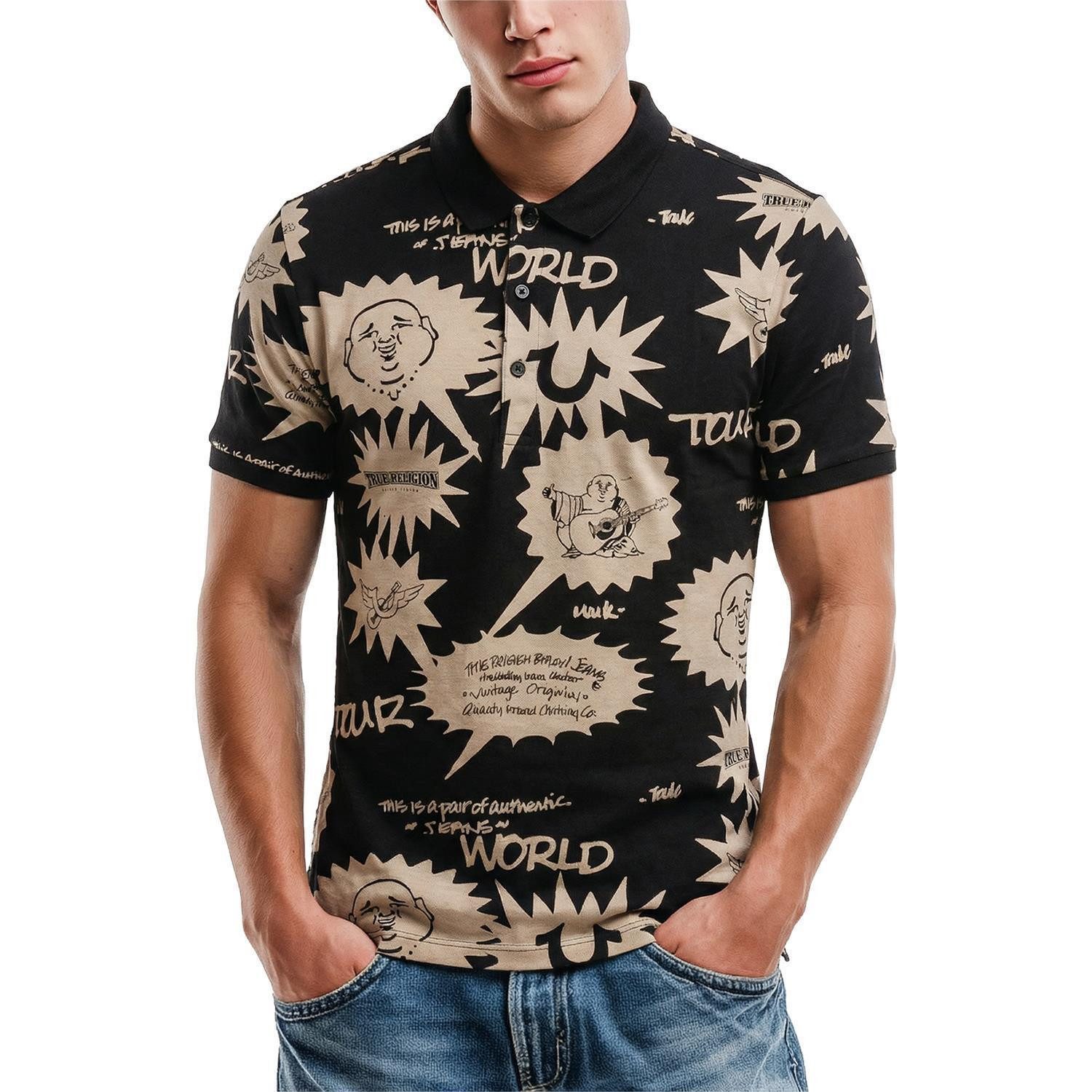 Poloshirt Poloshirt True Religion SS AOP Pique