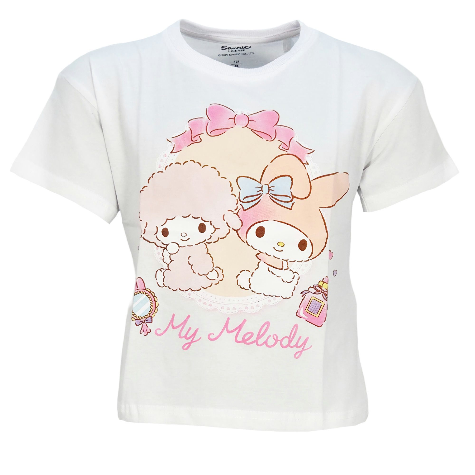 Hello Kitty Print-Shirt Hello Kitty my Melody Kinder Mädchen kurzarm T-Shirt Shirt 100% Baumwolle, Gr. 116 bis 158