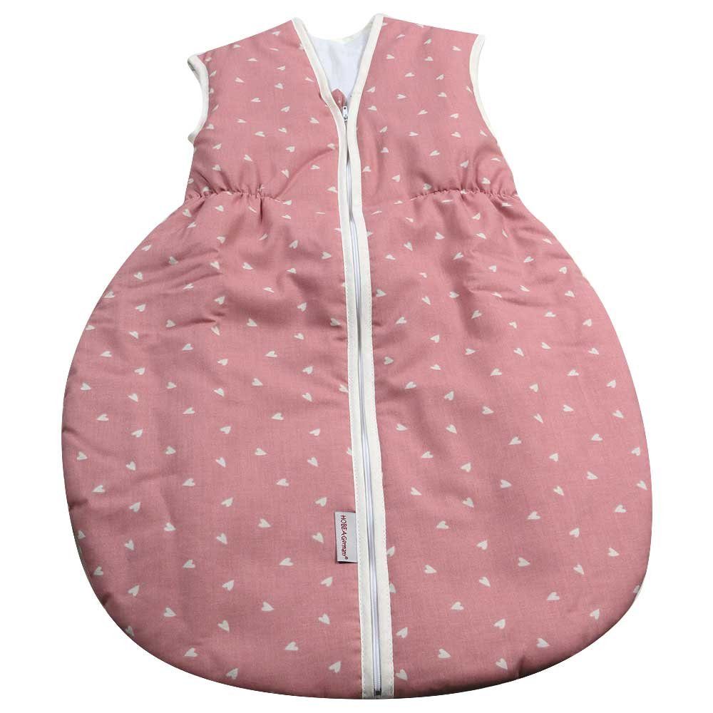 HOBEA-Germany Babyschlafsack Schlafsack Herzen altrosa S Winter