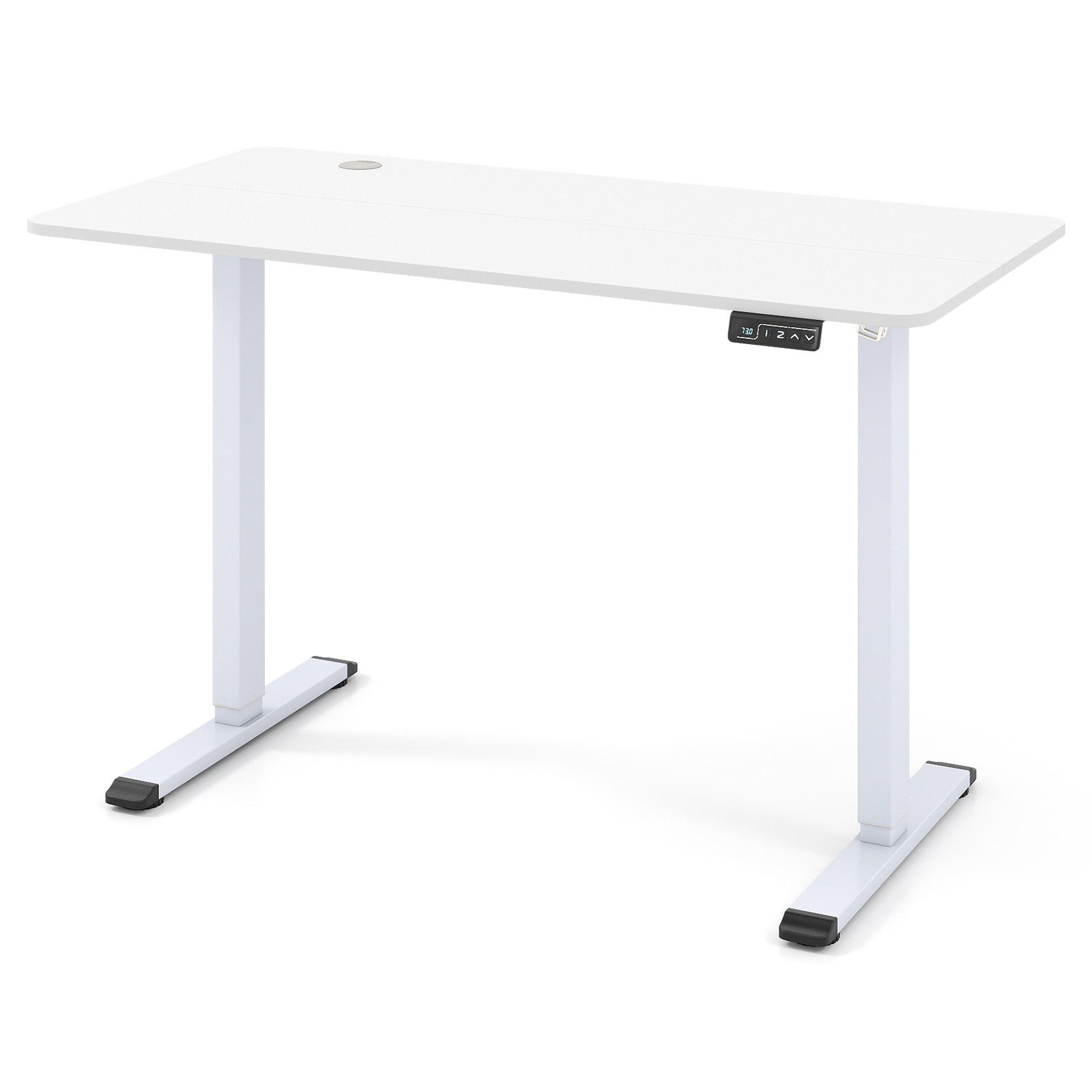 COSTWAY Schreibtisch, höhenverstellbar elektrisch, mit Memory-Funktion 120x60cm