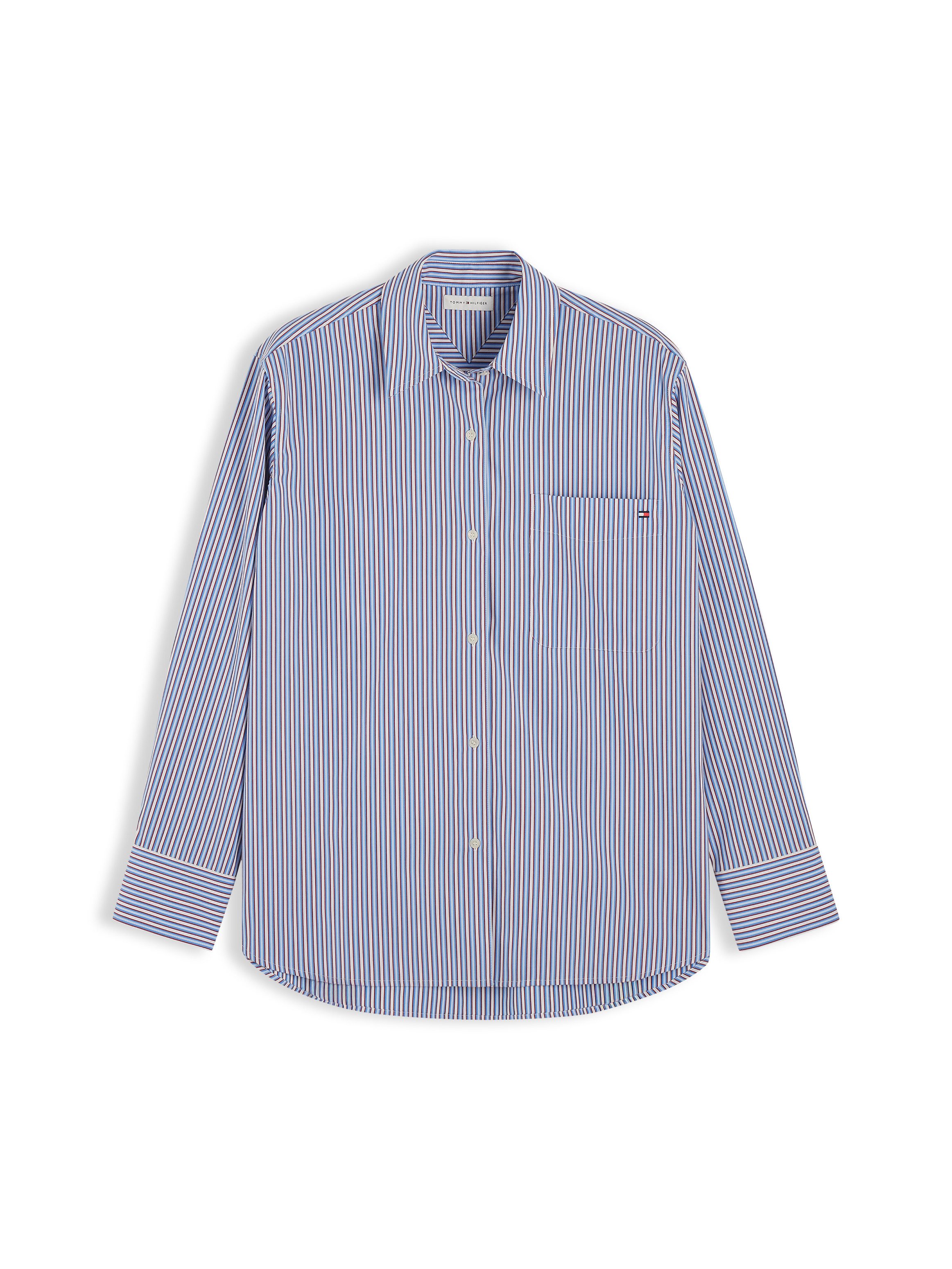 Tommy Hilfiger Langarmbluse ESS POPLIN EASY FIT SHIRT Baumwolle – Bild 5 von 5