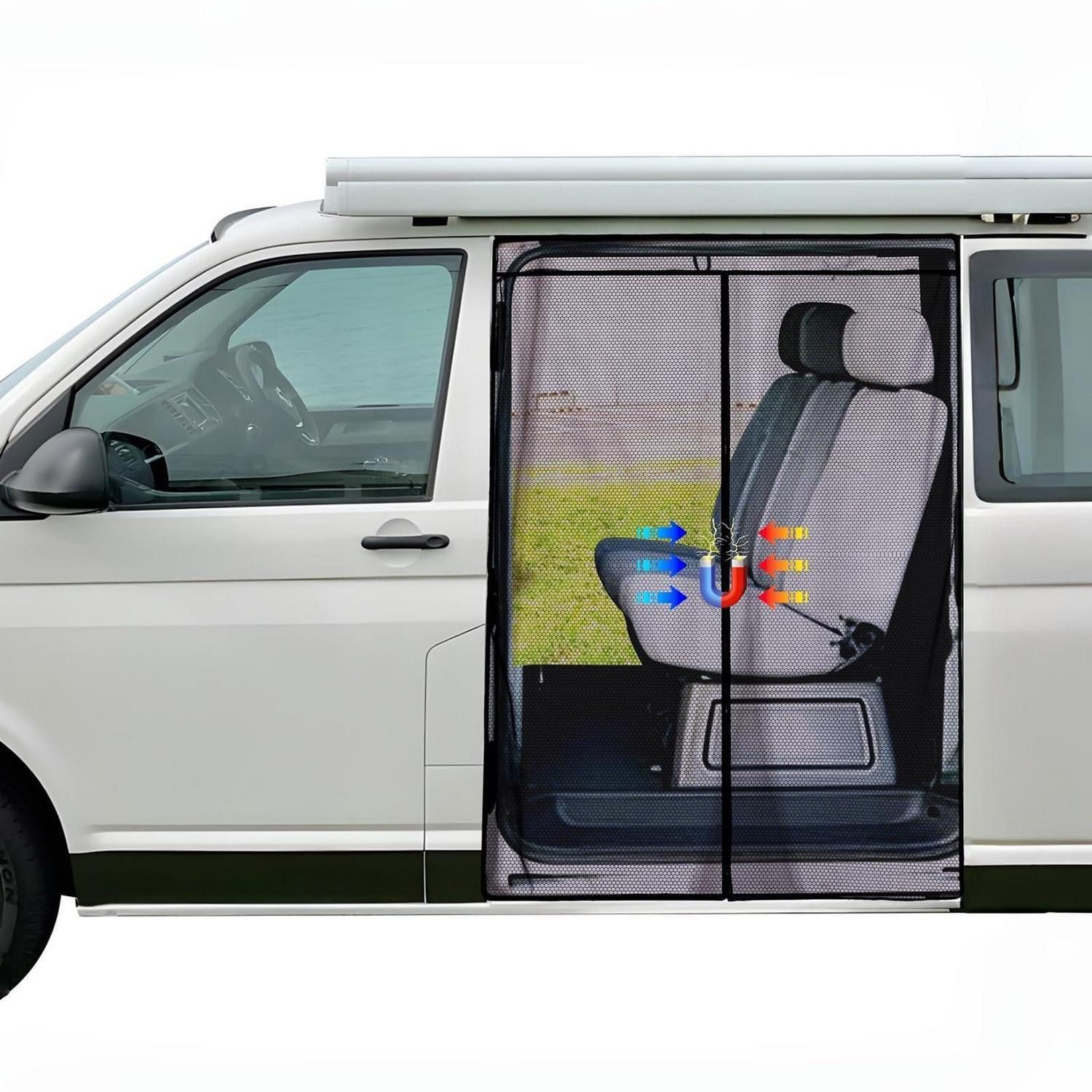 LuxusKollektion Moskitonetz Moskitonetz Schiebetür T5 T6 Fliegengitter Sonnenschutz Magnetic