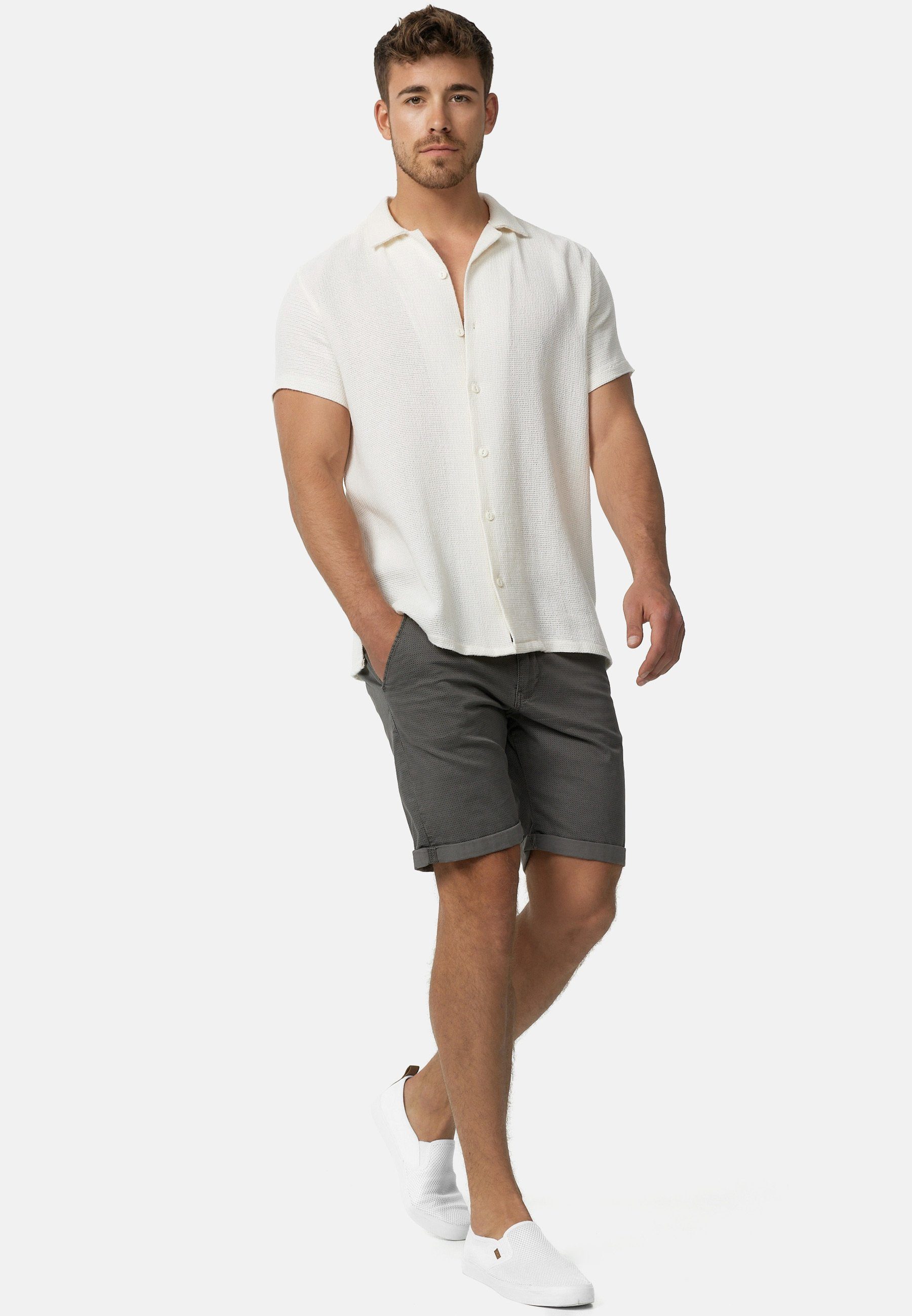 INDICODE Chinoshorts Herren Estrada Chino Shorts Herrenshorts mit 4 Taschen und Stoffpatch am Bund – Bild 4 von 5