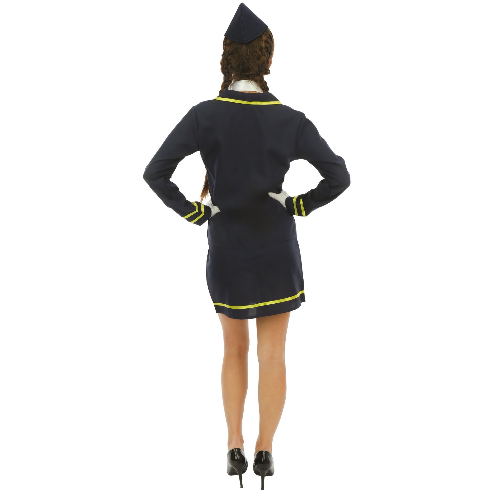 p`tit clown Kostüm Stewardess Verkleidung Miss Amelia Sky Damen günstig online kaufen