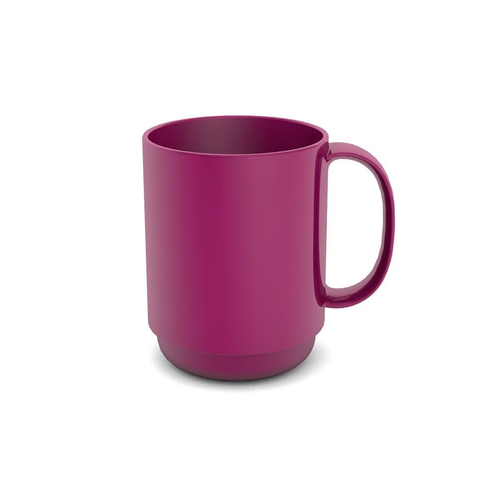 Ornamin Becher Großer Henkelbecher Klassik Plus, Mehrwegbecher l Campingbecher l Stapelbar l Wiederverwendbar